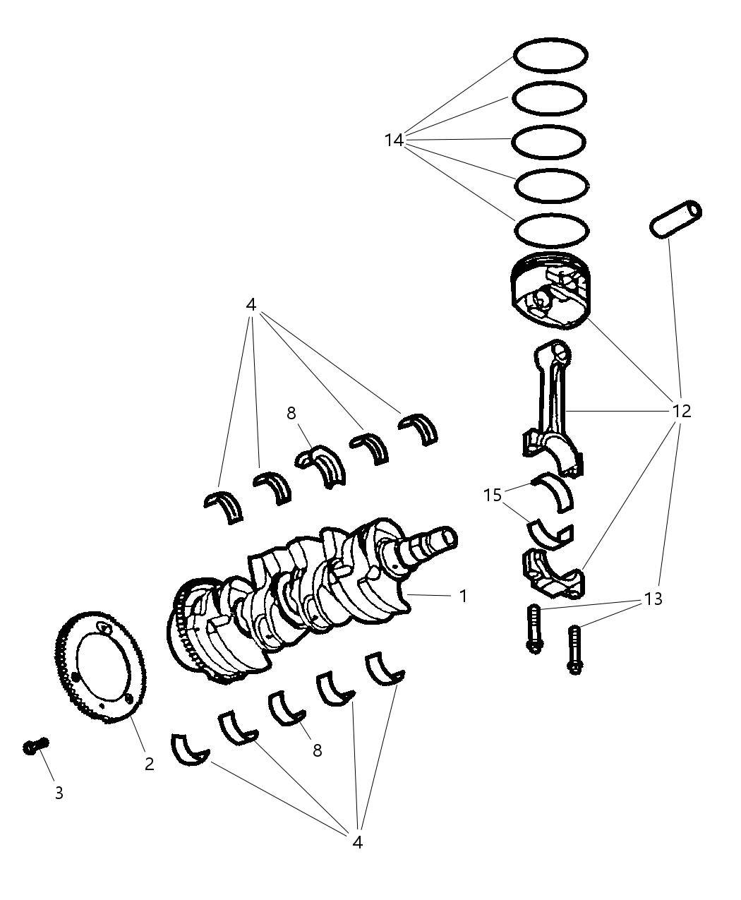 Mopar 5015905AA Bearing Pkg-CRANKSHAFT