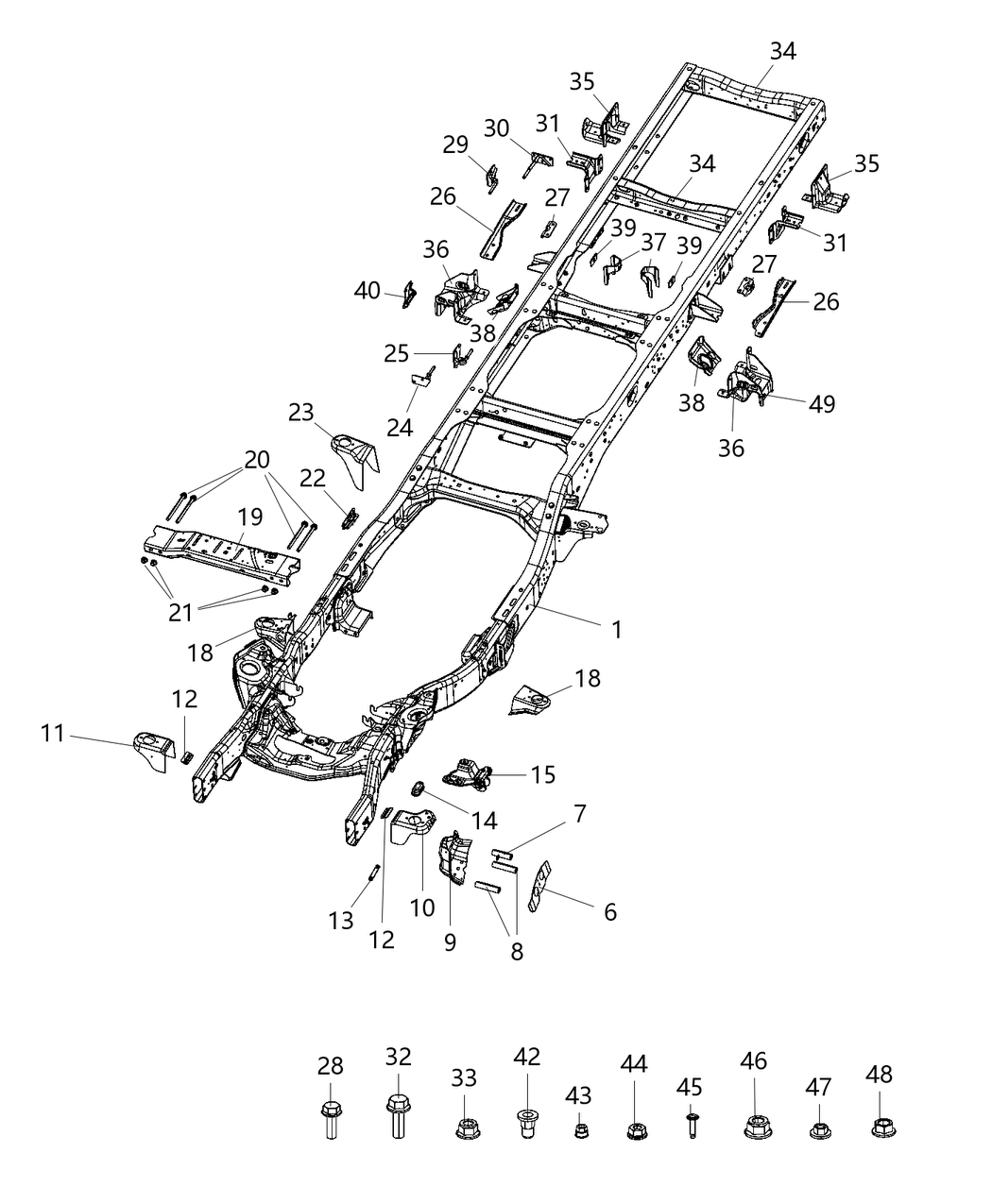 Mopar 68371522AA Frame-Chassis