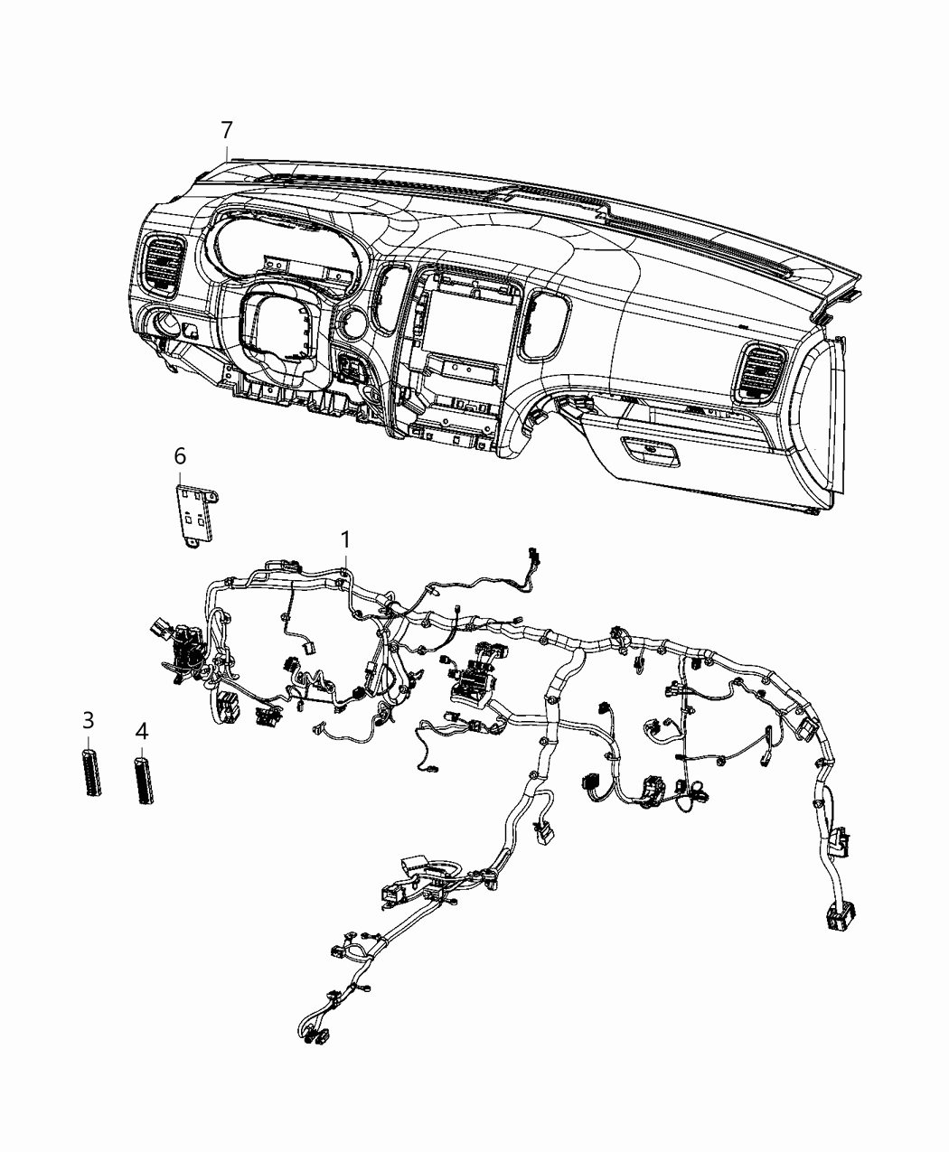 Mopar 68381065AD WIRING-INSTRUMENT PANEL