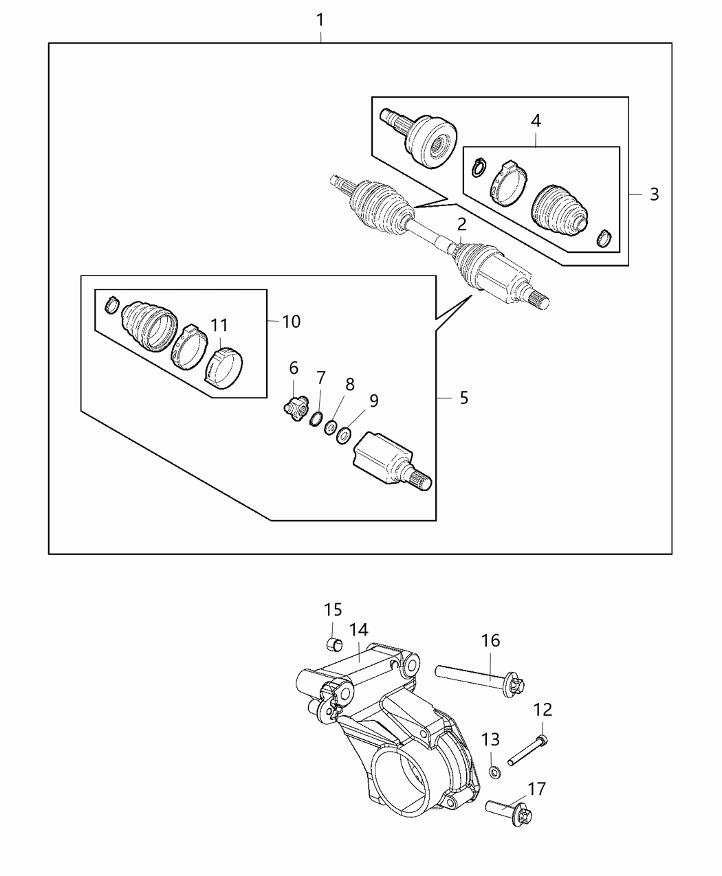 Mopar 68153354AA Adapter-HALFSHAFT