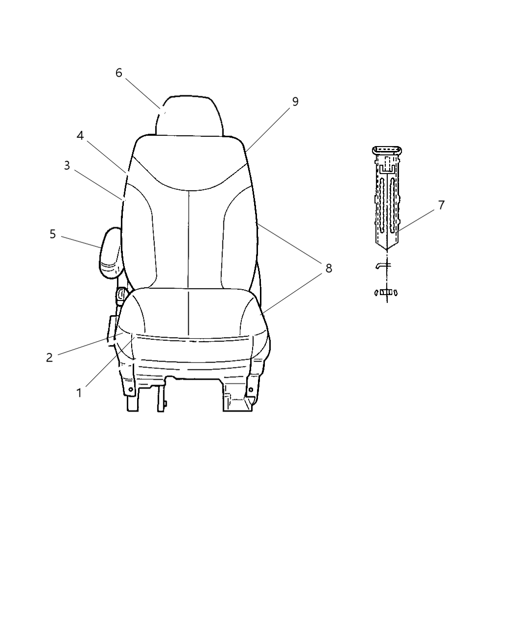 Mopar WR881T5AA Seat-Front