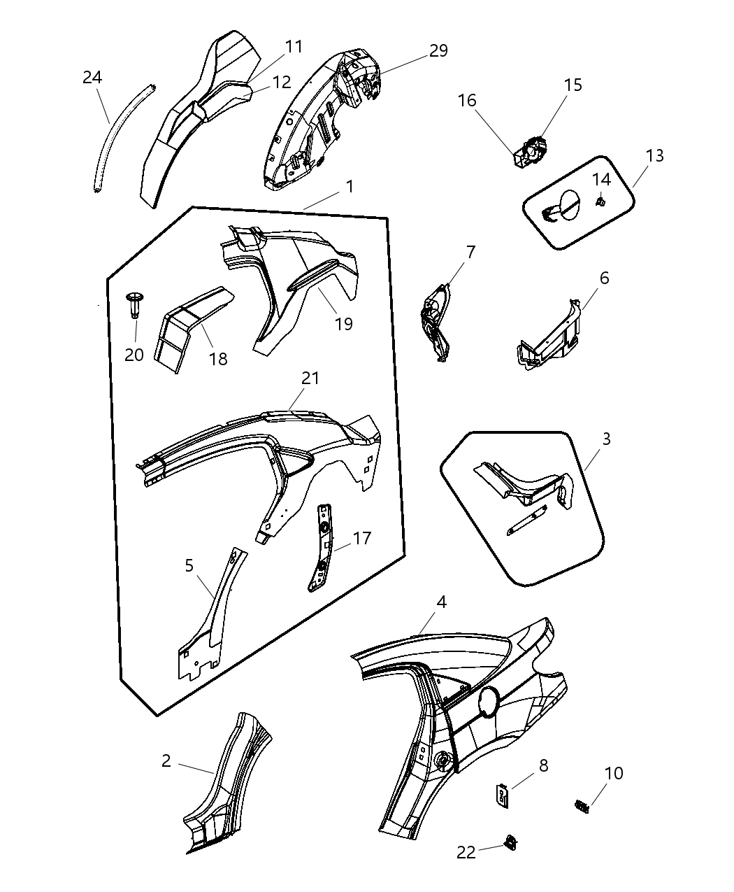 Mopar 5056095AA Spring-Fuel Filler Door