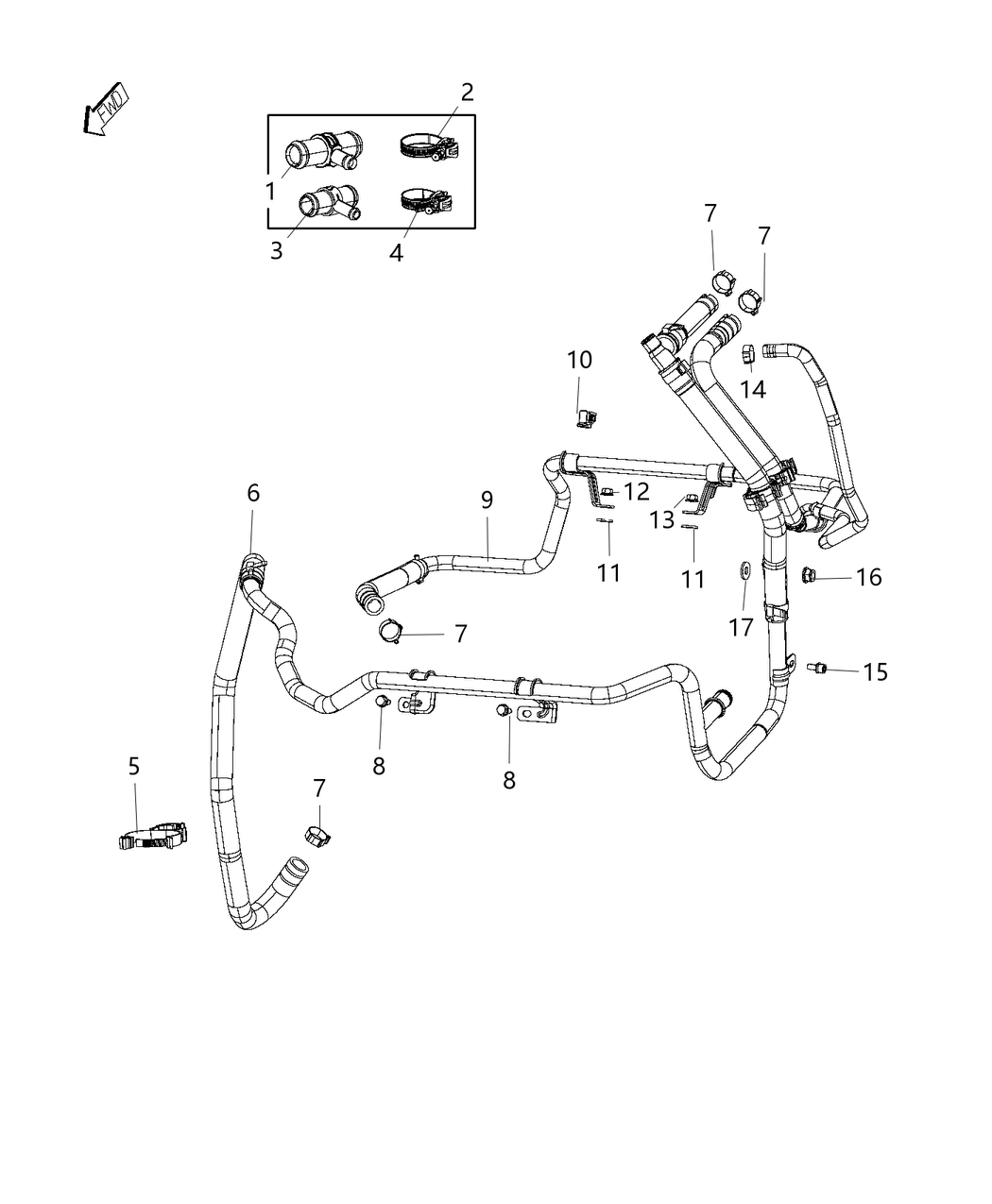 Mopar 68245456AA Connector-3 Way