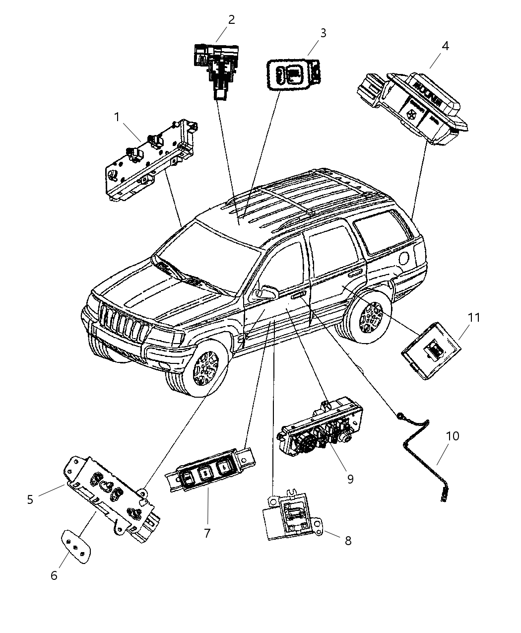 Mopar 5HU331L8AB Switch-Adjustable Pedals