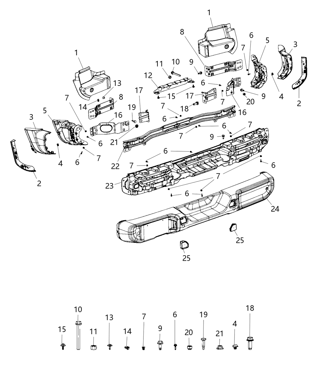 Mopar 68482586AA Bracket-Rear Bumper