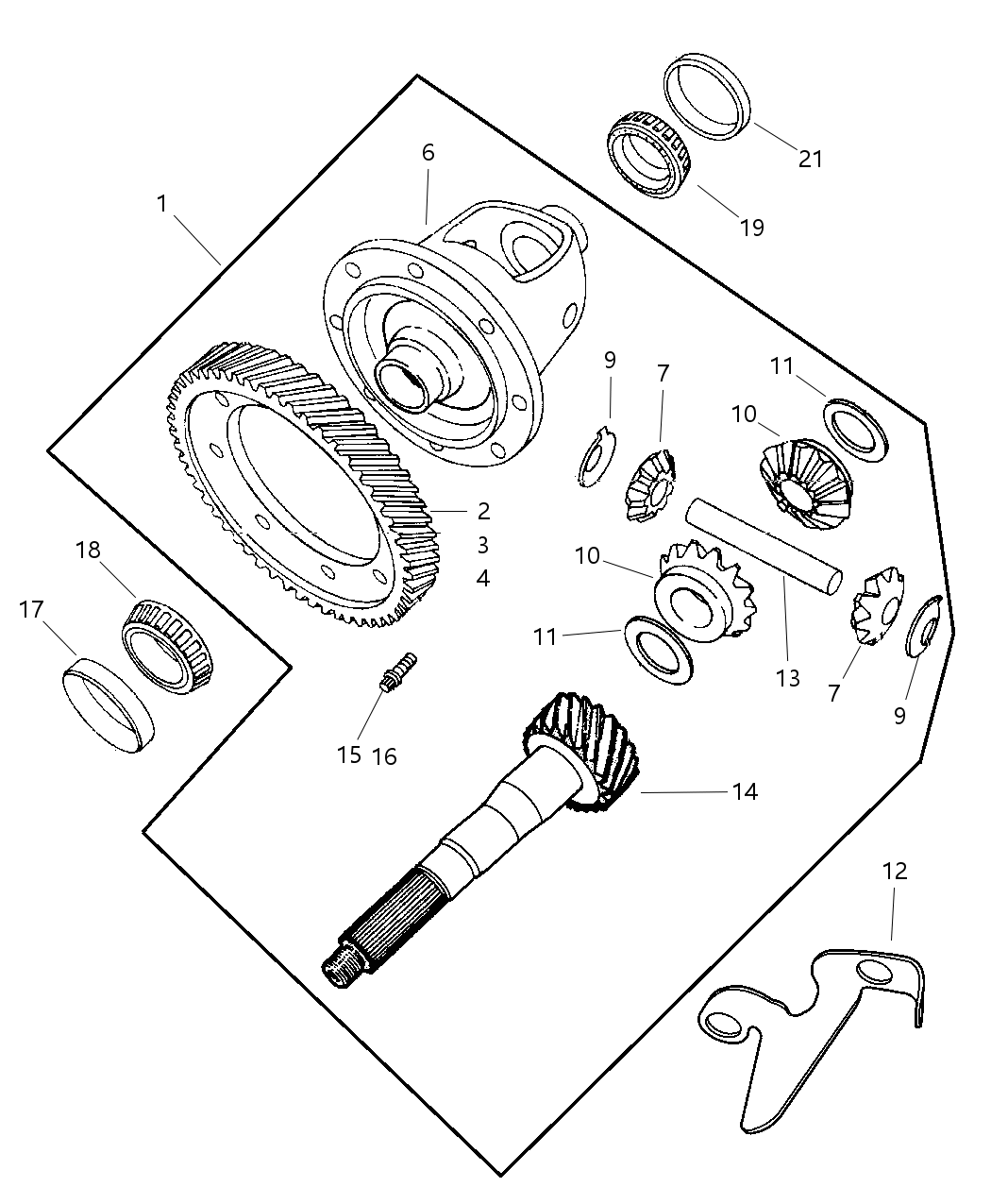 Mopar 5016315AB Gear Pkg-Differential