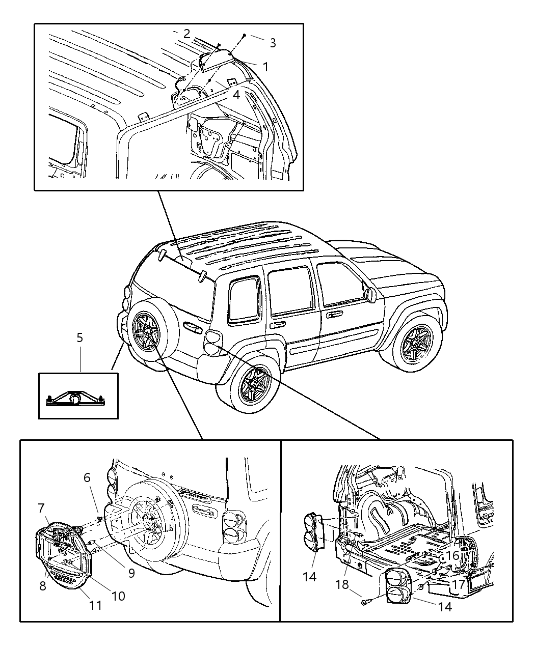 Mopar 5KJ45RXFAB Lamp-Tail Stop Turn