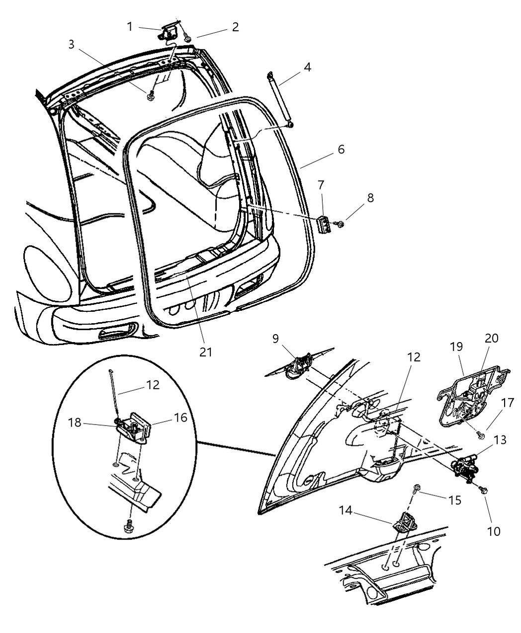 Mopar 5067239AA Liftgate Hinge