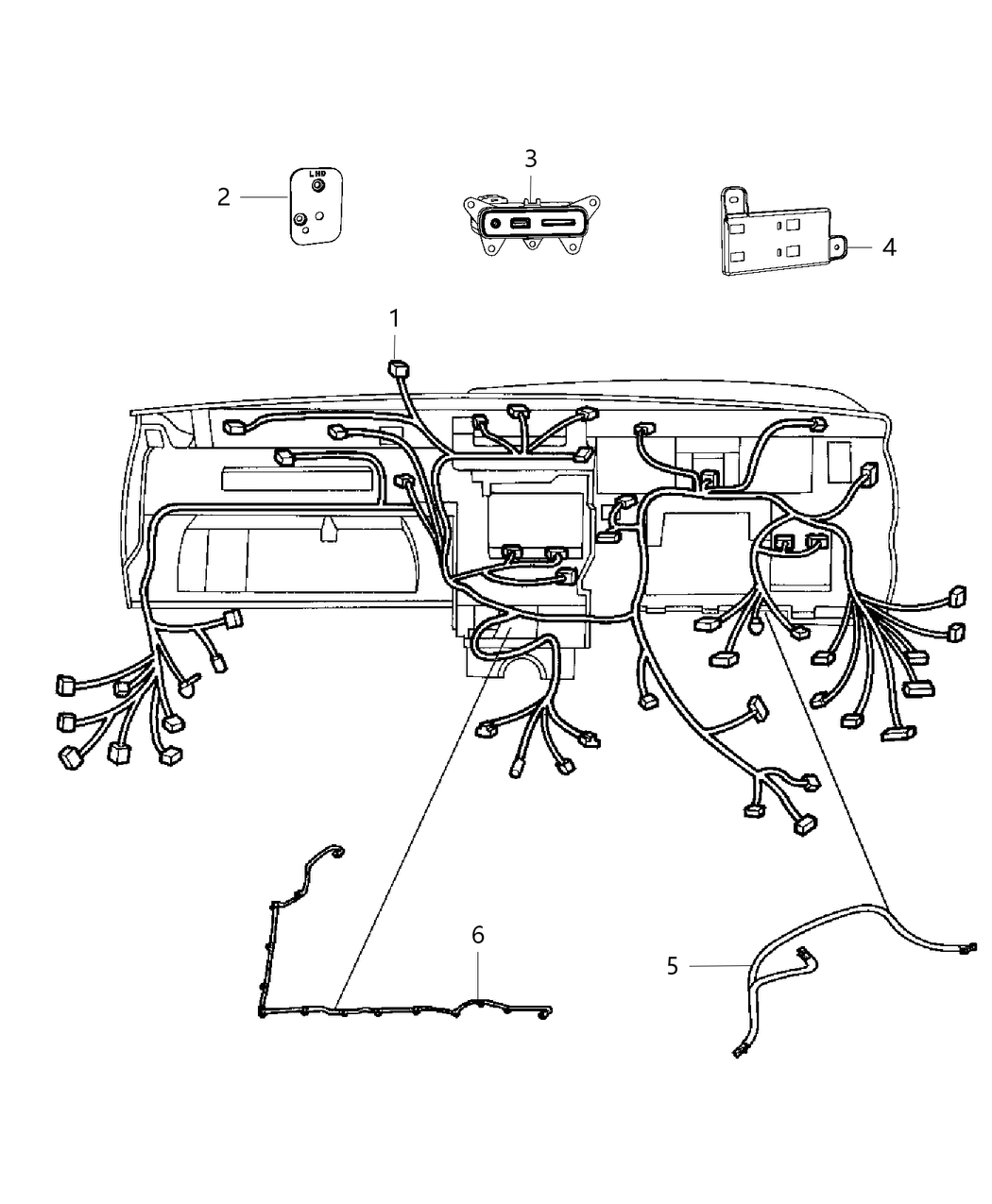 Mopar 68237700AC Wiring-Instrument Panel