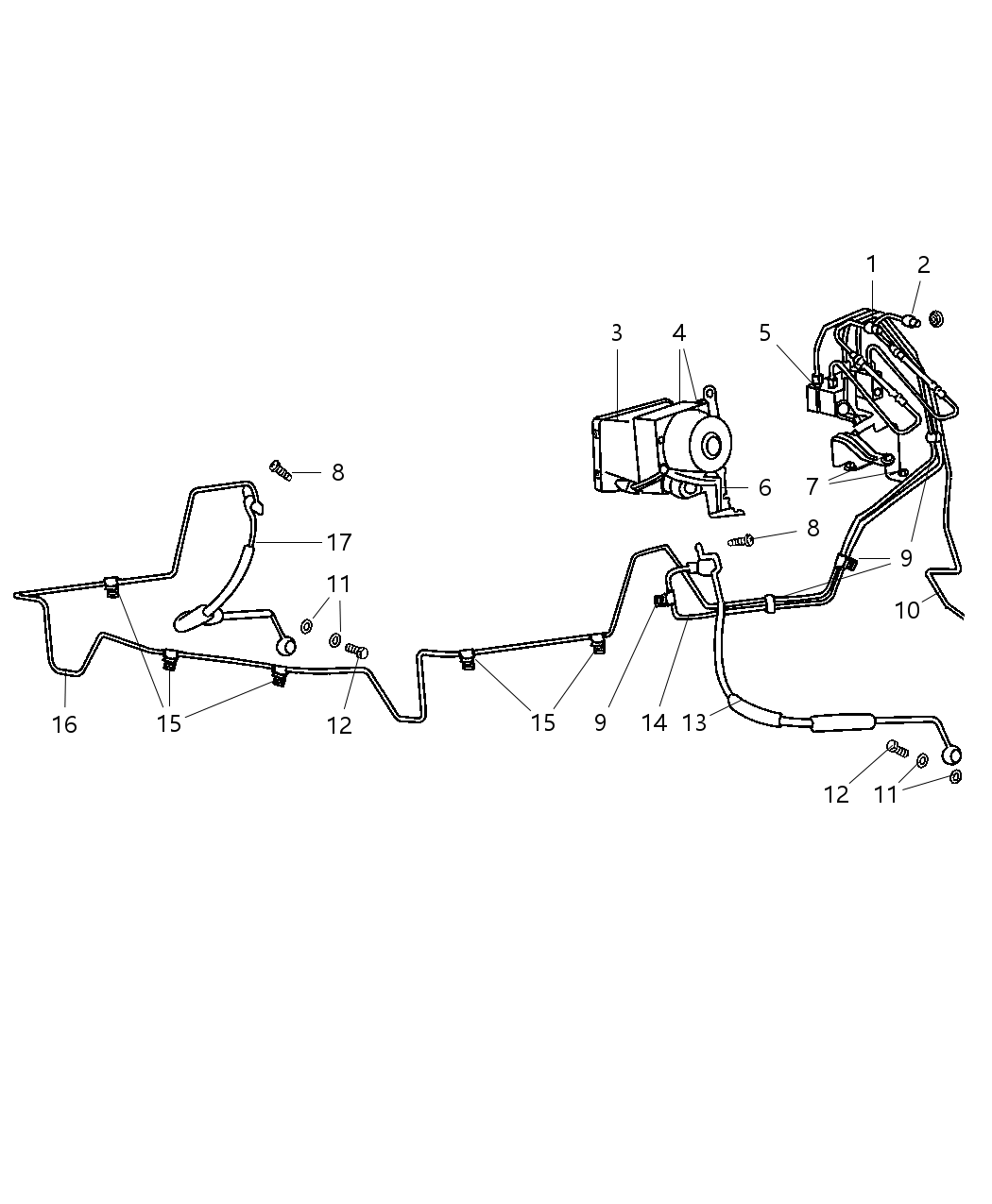 Mopar 52128286AA Line Brake