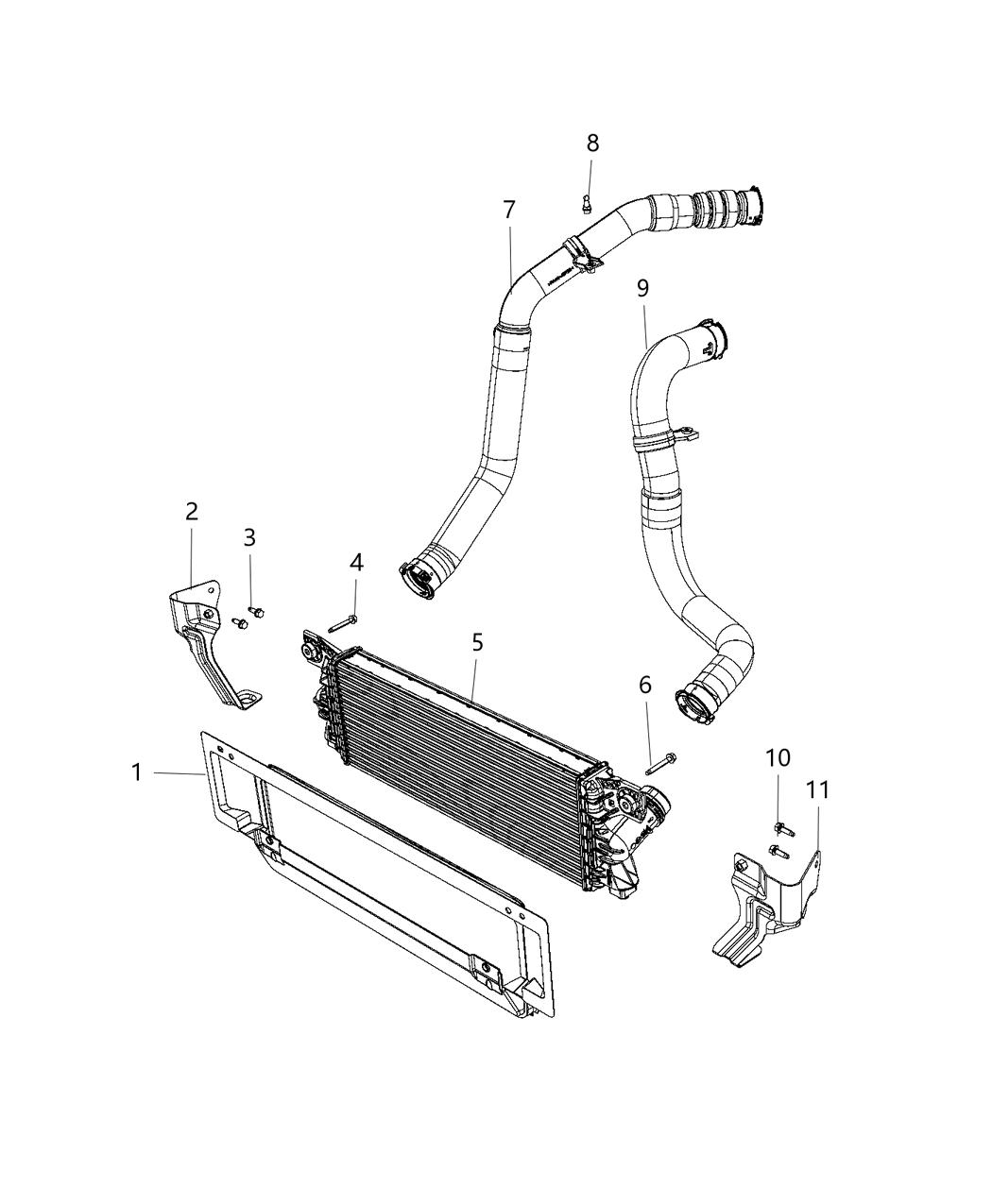Mopar 68269545AA Duct-Charge Air Cooler
