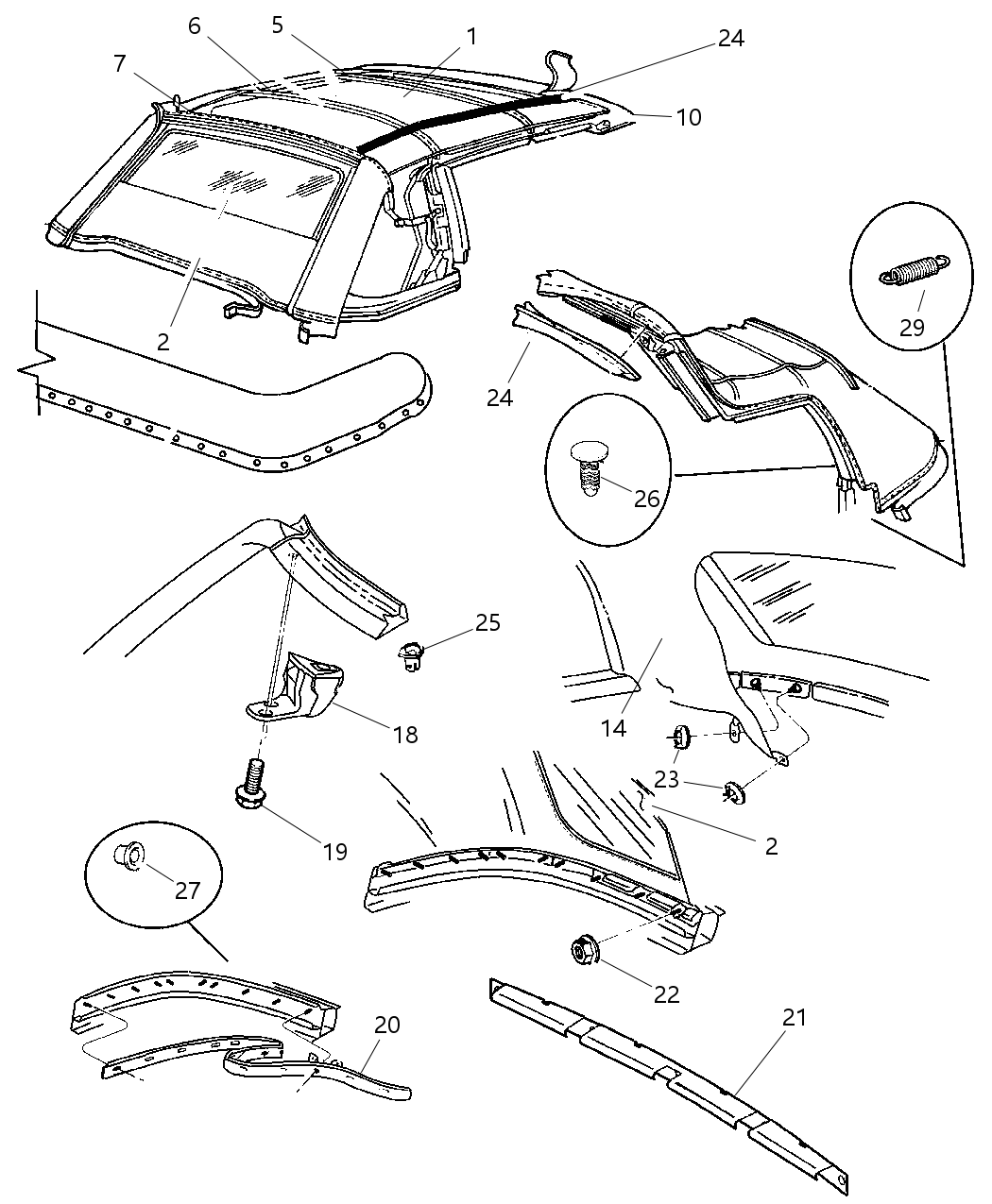 Mopar UP46XT1AA Boot-Folding Top