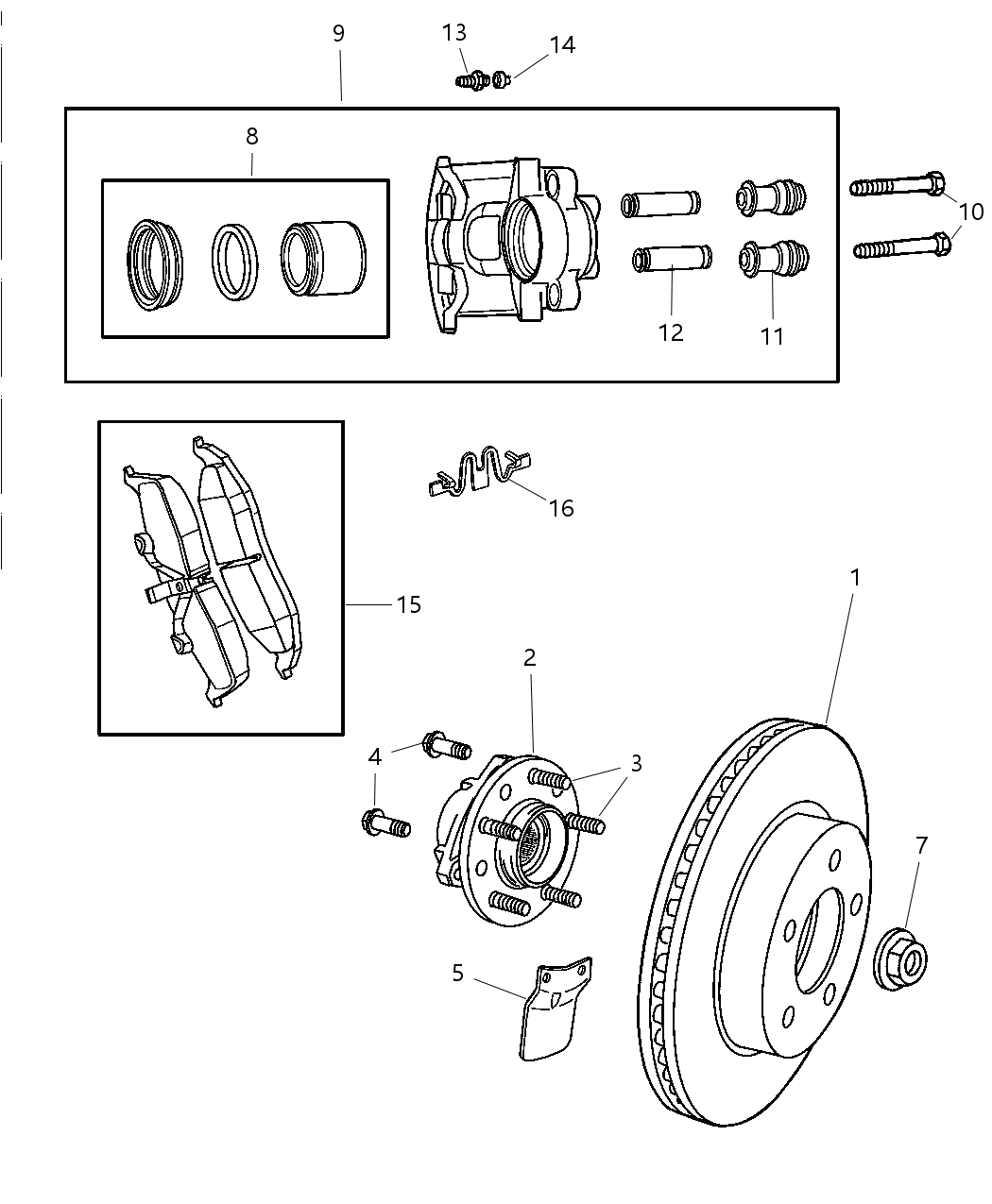 Mopar V1016167 Front Disc Brake Pad Kit