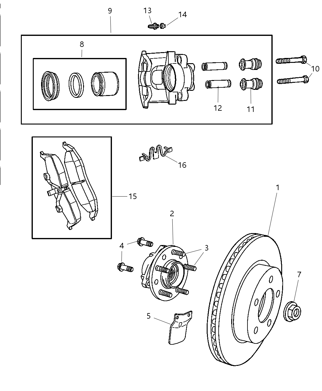 Mopar VLH18596AA Front Brake