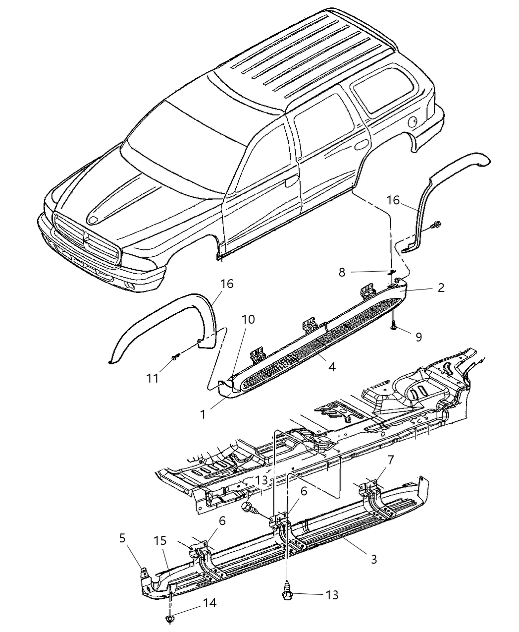 Mopar TP17MS4AA Cover Running Board Front