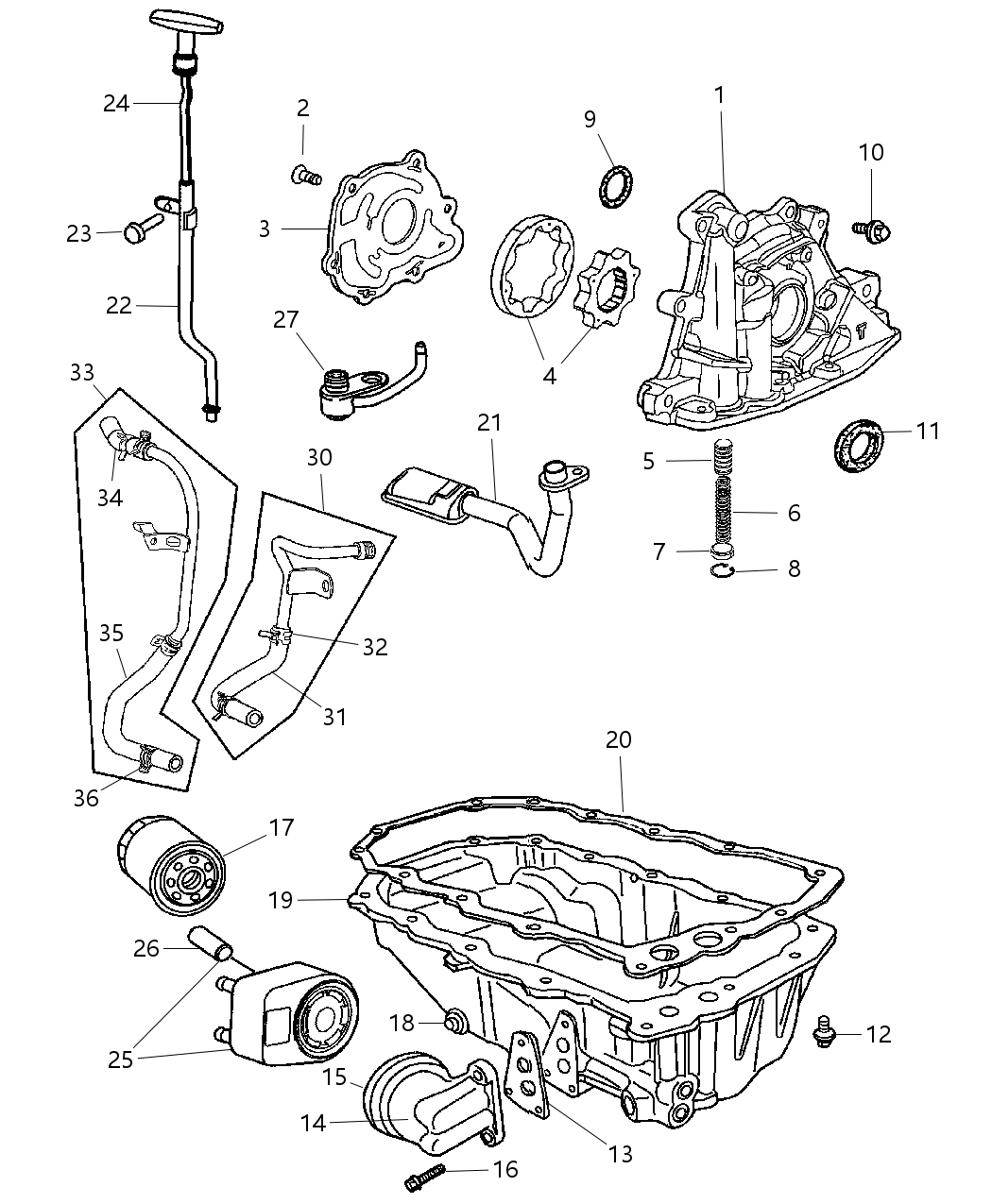 Mopar 4884332AC Fitting-Engine Oil Cooler