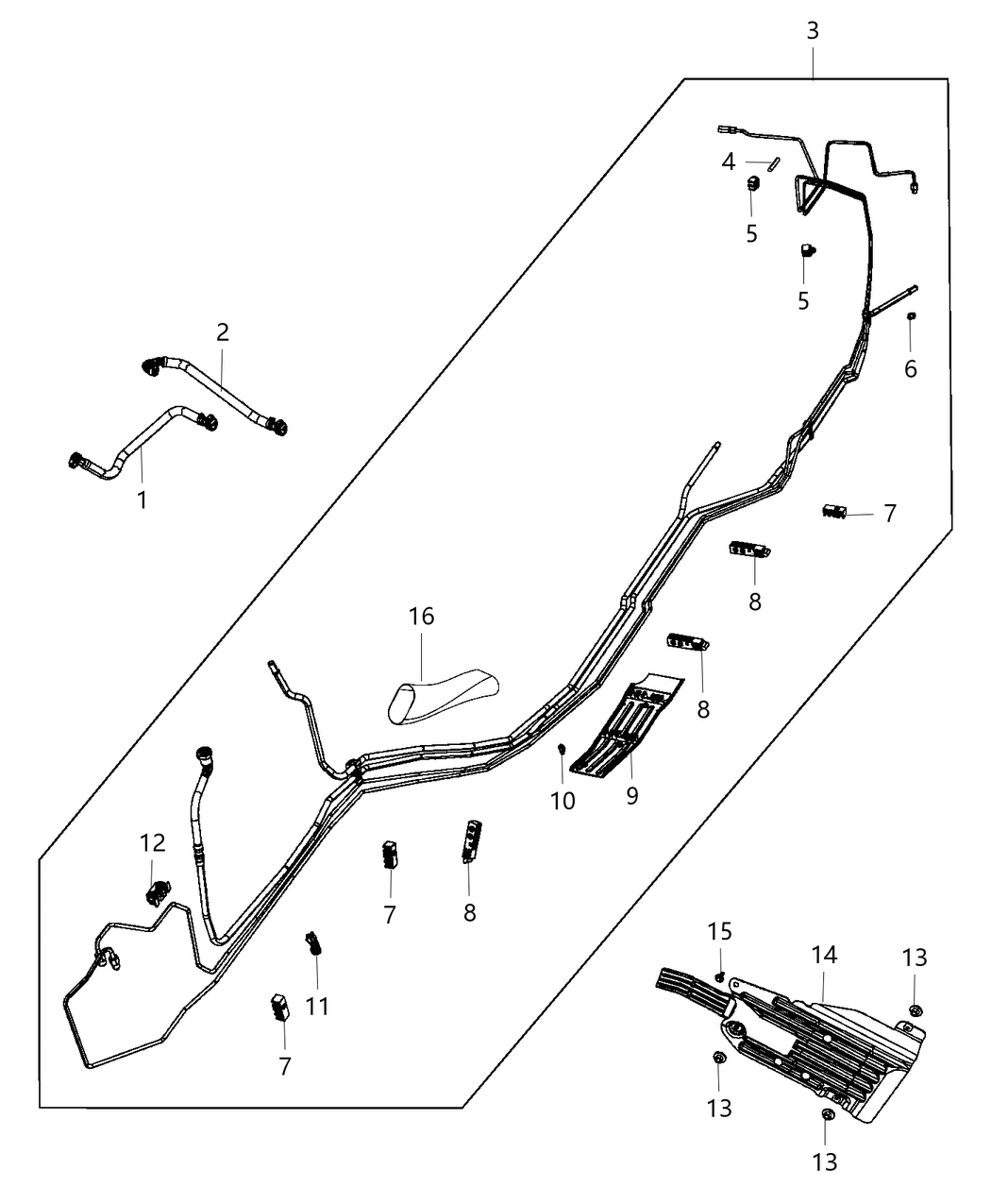 Mopar 68309890AA Sleeve-Fuel & Brake Tube