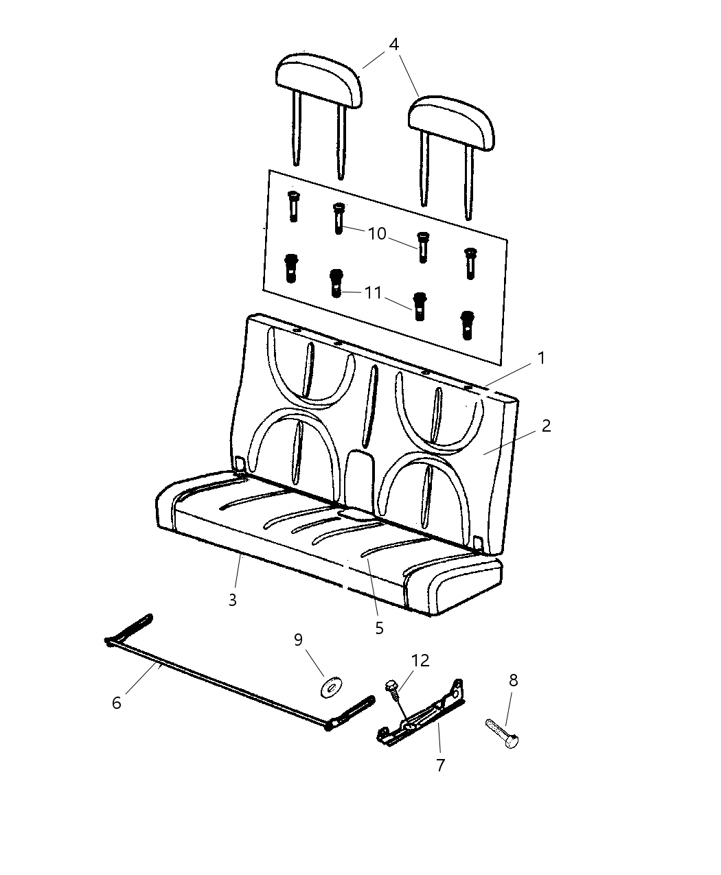 Mopar WL131DVAA Seat Back-Rear