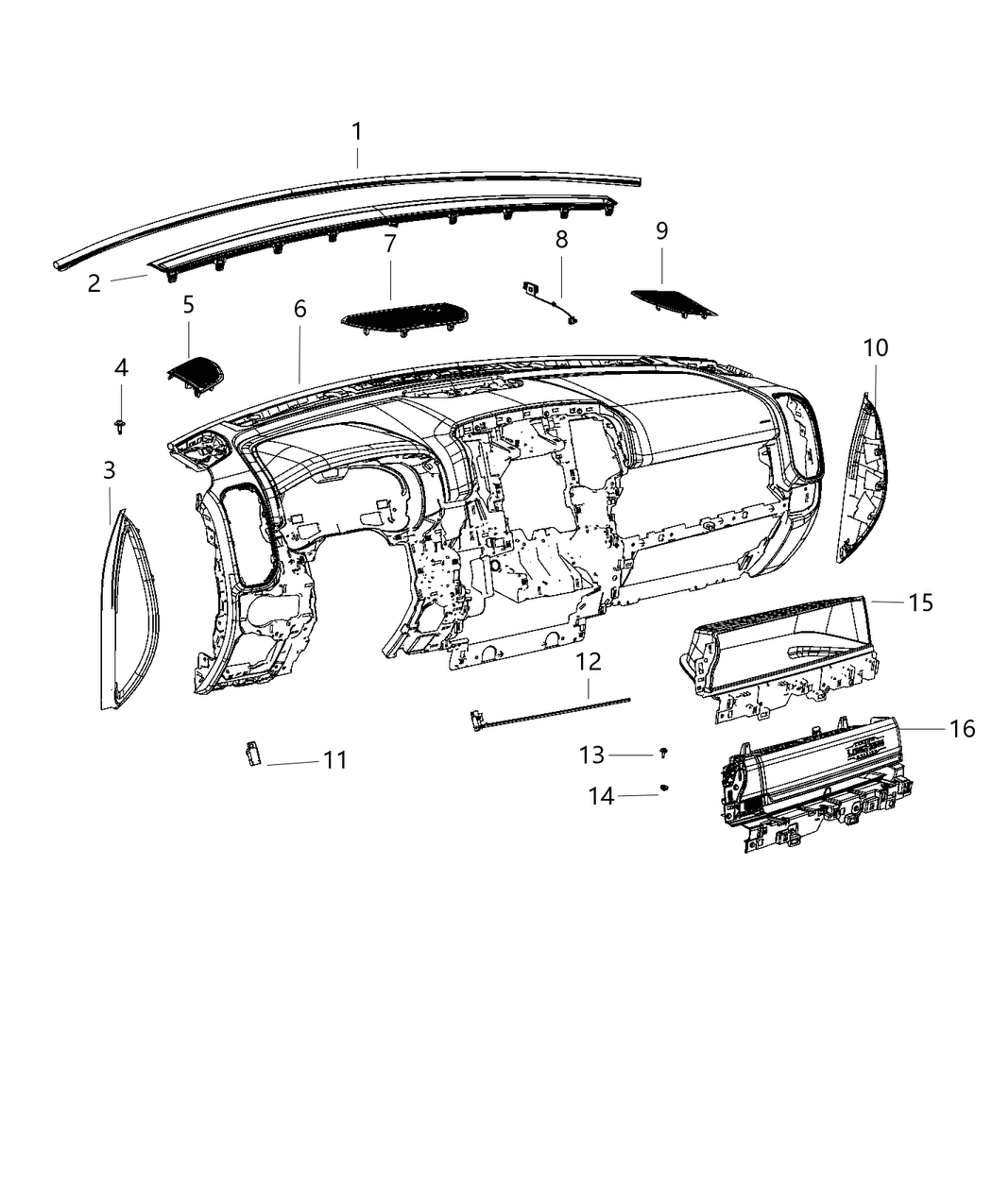 Mopar 6WH341U1AA INSTRUMEN-Base Panel