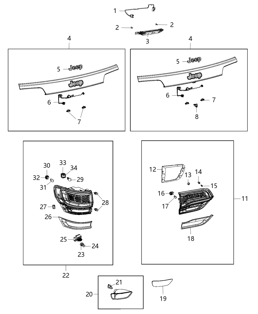 Mopar 1WD54RUWAE APPLIQUE-License Lamp
