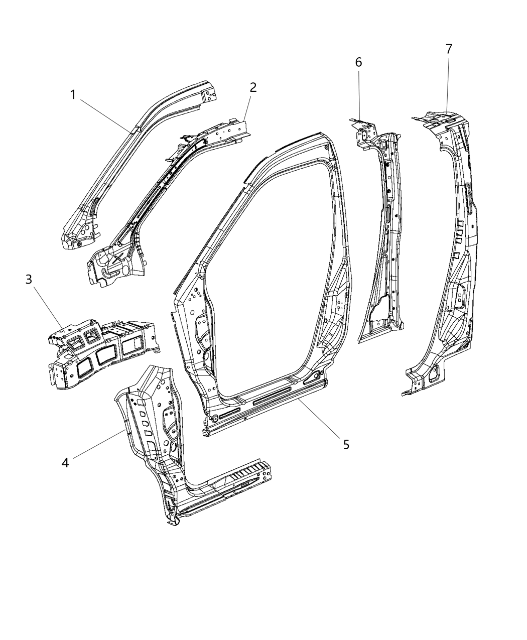 Mopar 68311689AA REINFMNT-A-Pillar