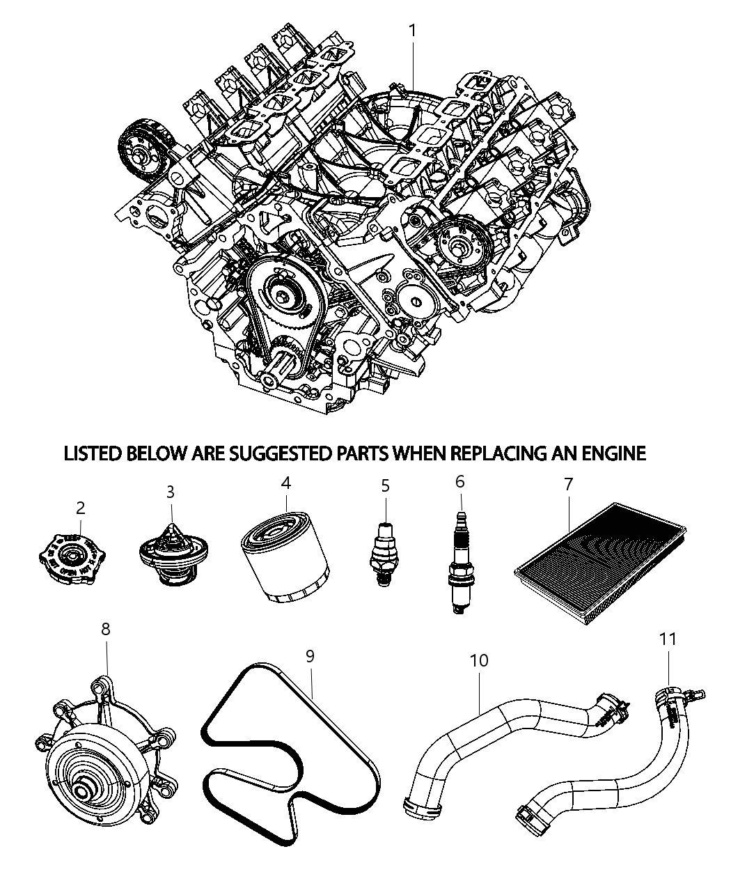 Mopar R2847056 Block-Long Block