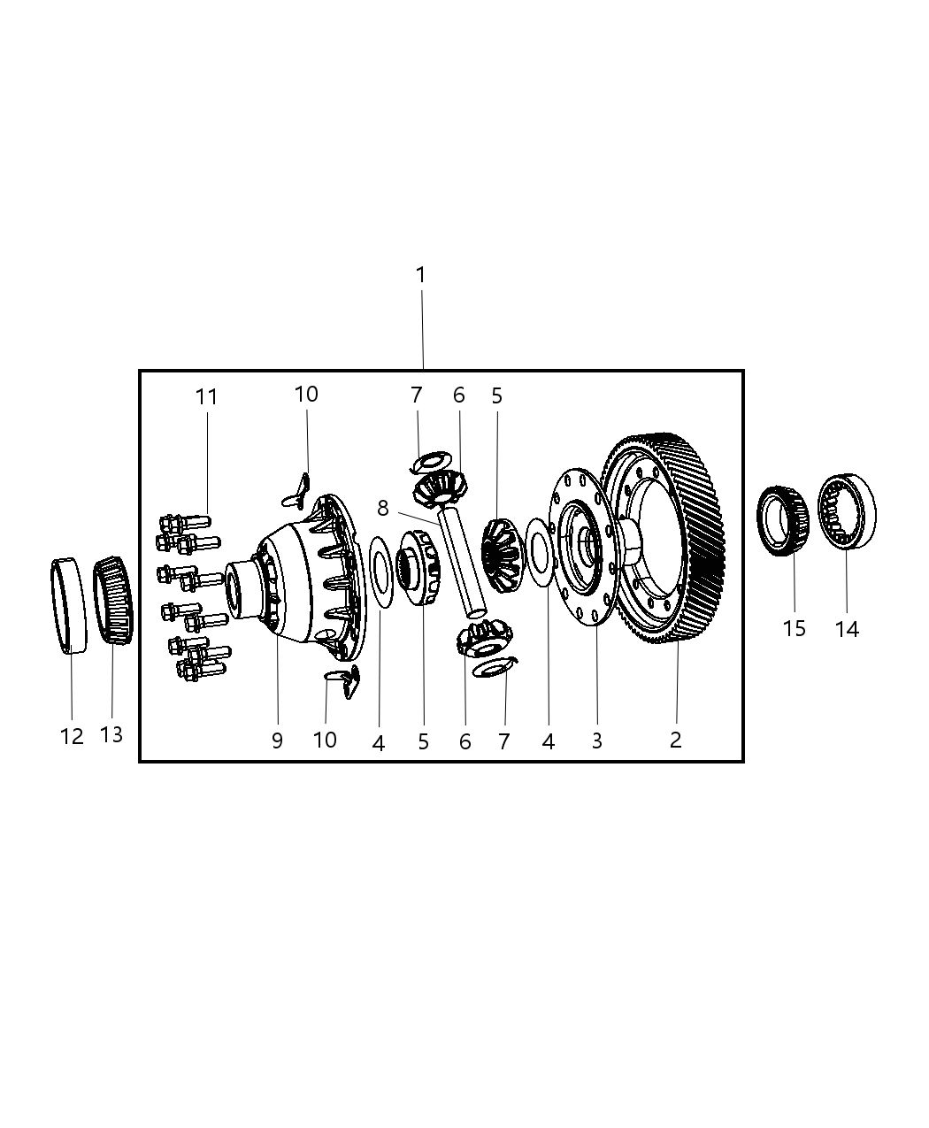 Mopar 5078737AA DIF SUPPO-Differential Gear & Bearing