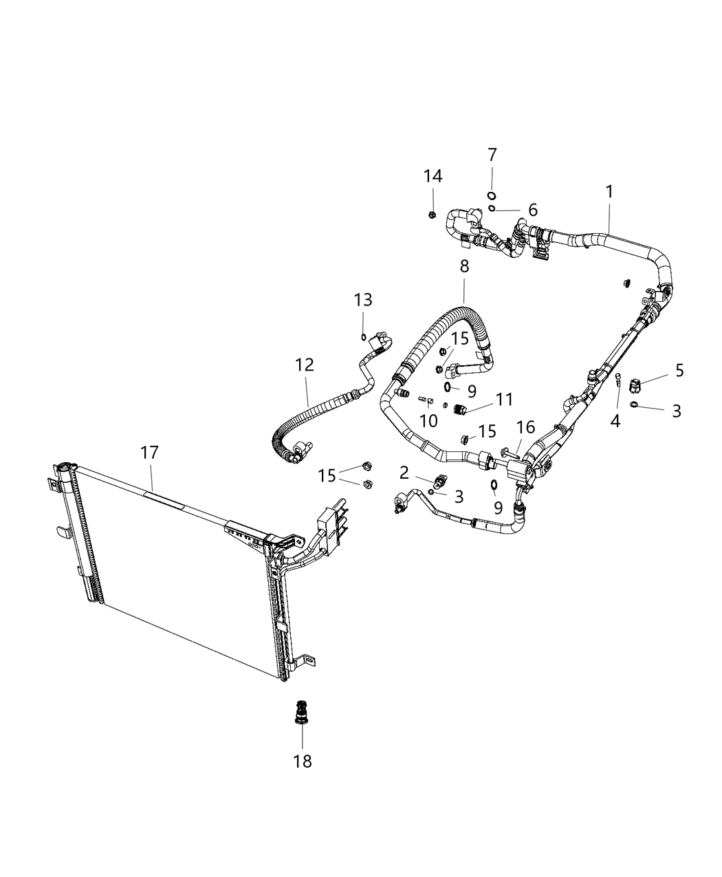 Mopar 68282107AB Line-A/C Suction And Liquid