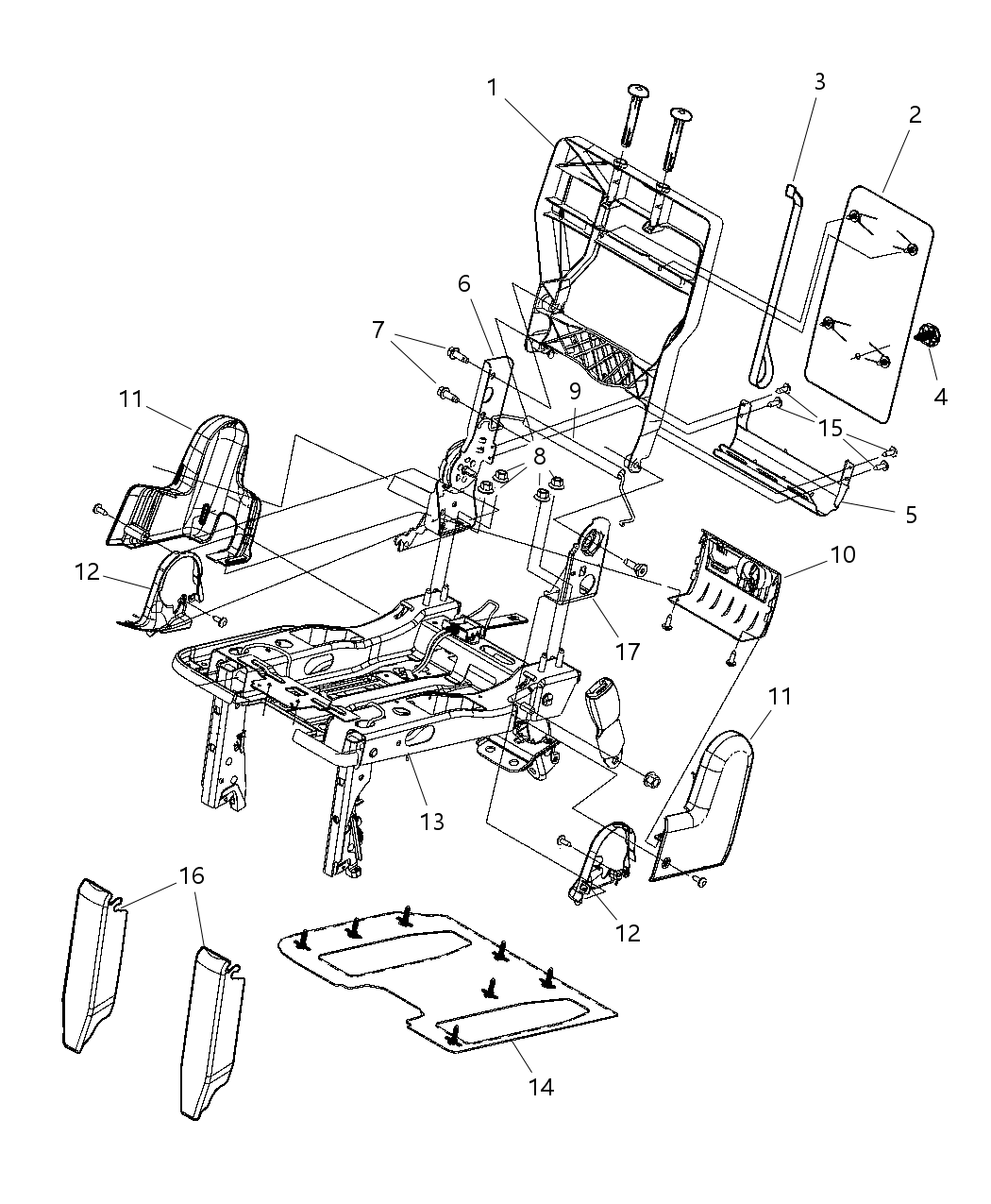 Mopar 1AL981K2AA Cover-RECLINER Seat