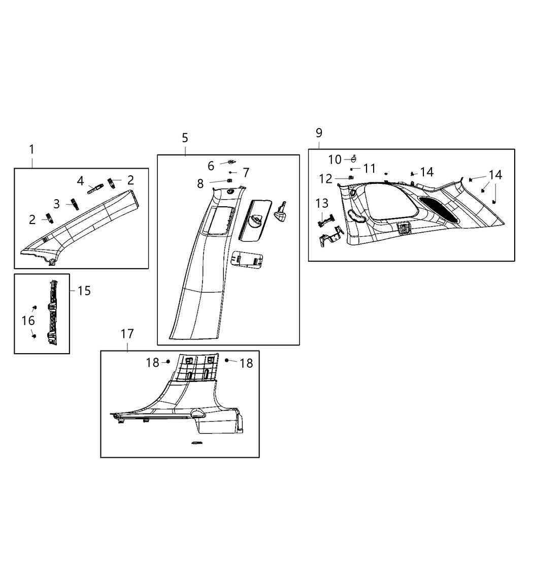 Mopar 5LT14PS4AA Panel-Screw