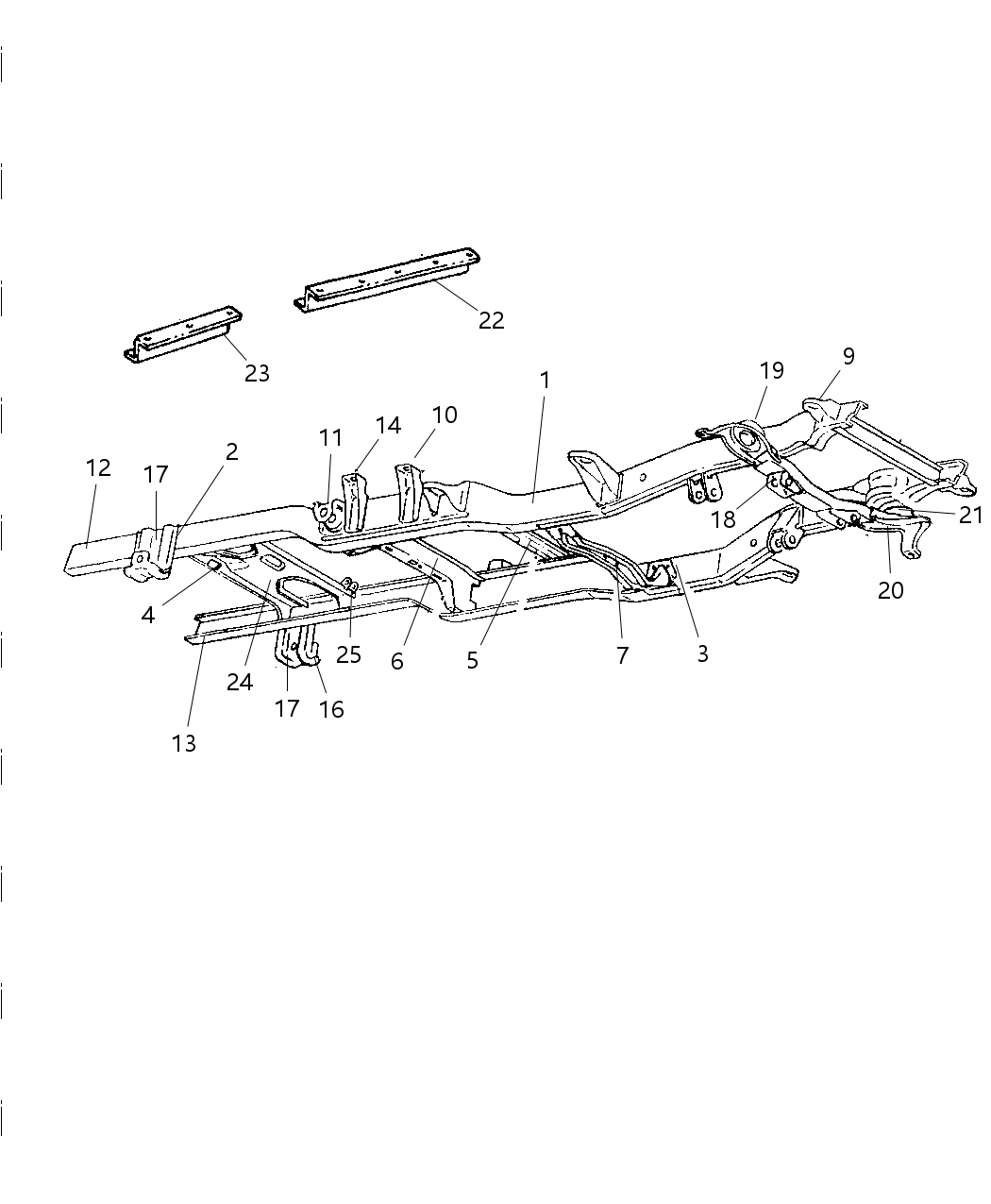 Mopar 52057922AC Rail Rear Right