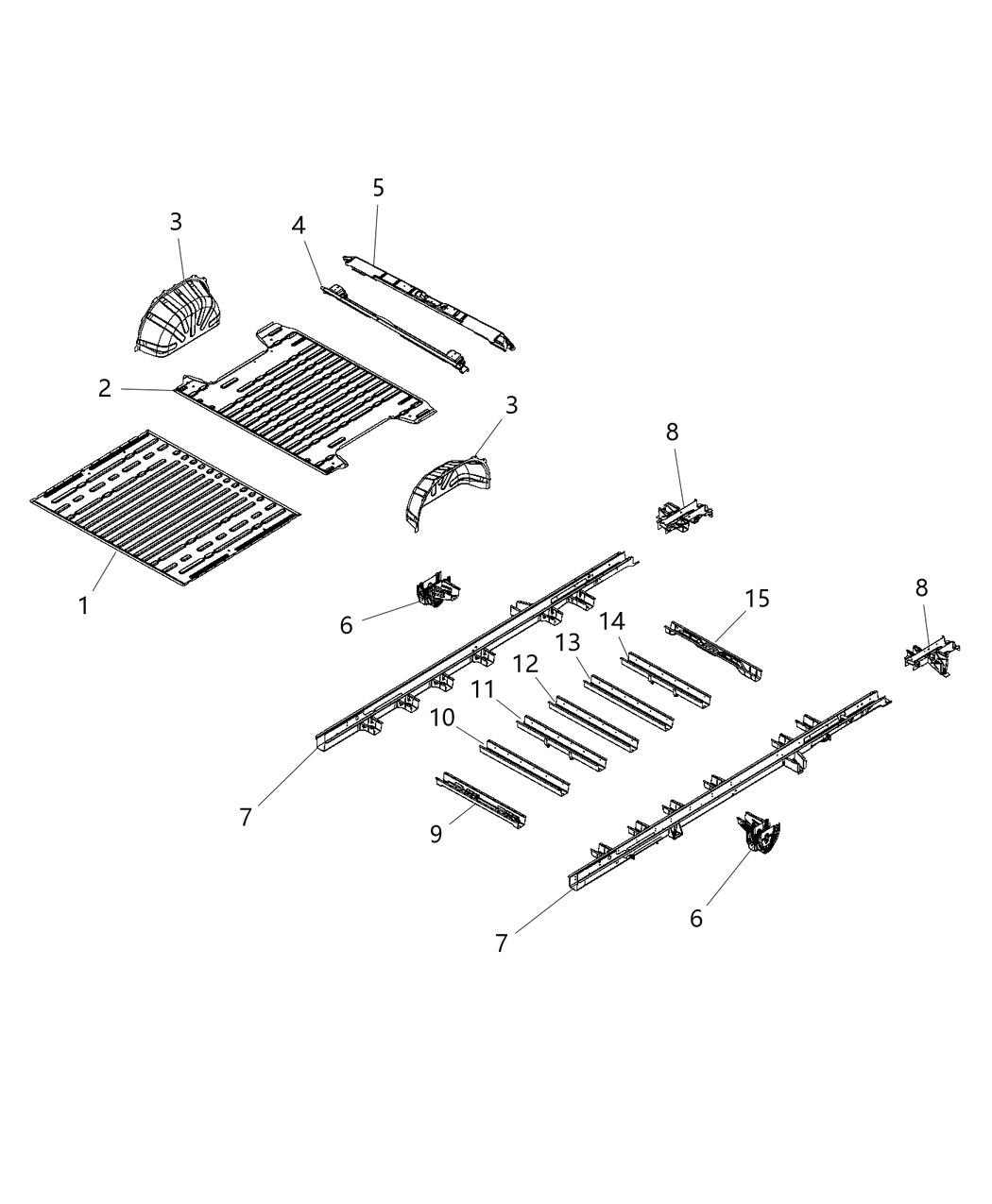 Mopar 68171720AA Rail-Rear