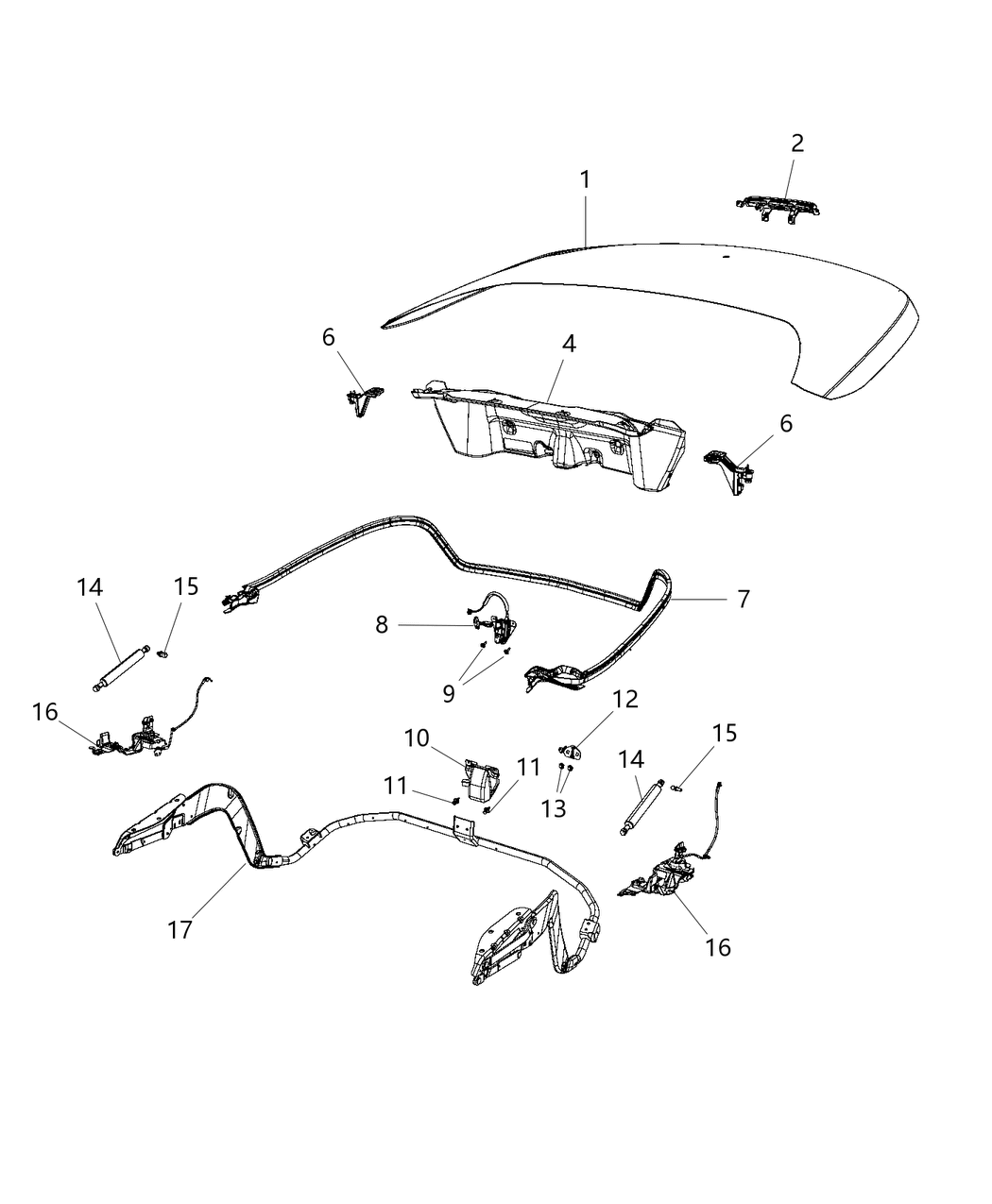Mopar 5008826AI WEATHERSTRIP-DECKLID