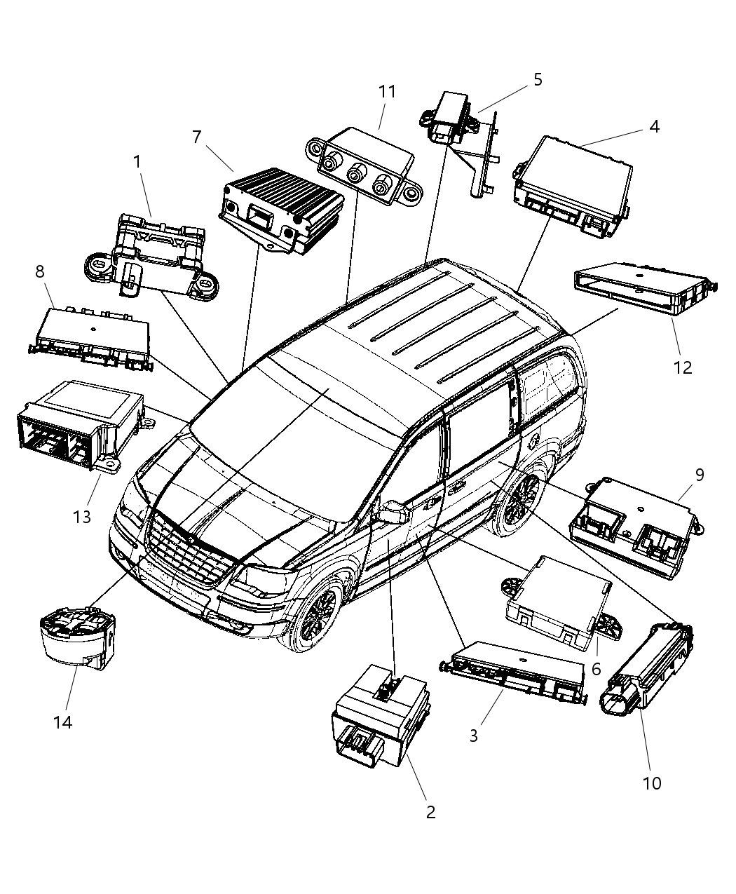 Mopar 5026972AB Module-Sliding Door