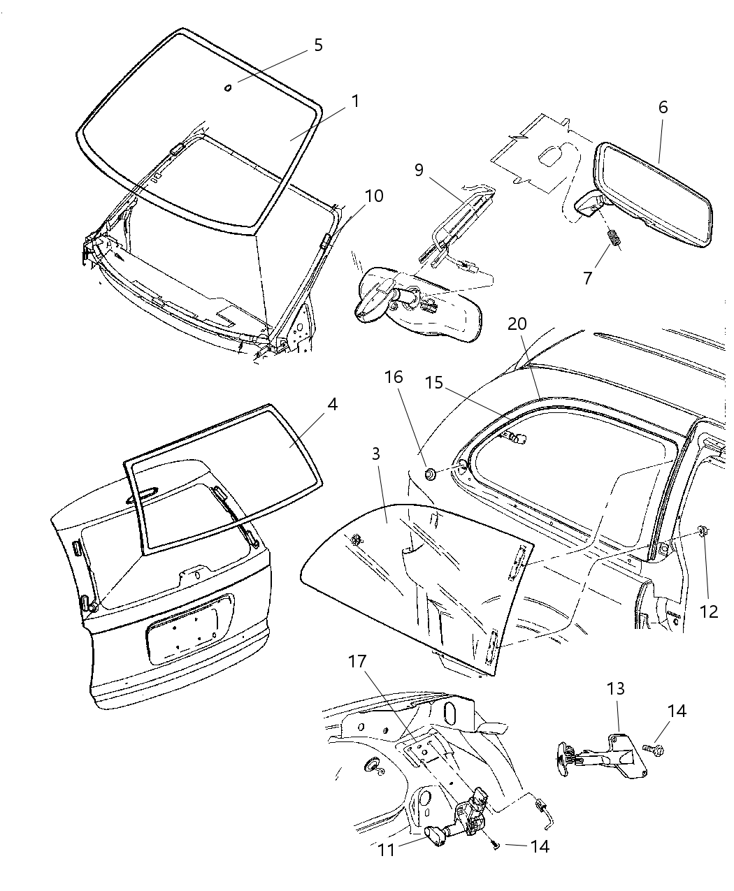 Mopar 5134578AA BACKLITE-LIFTGATE