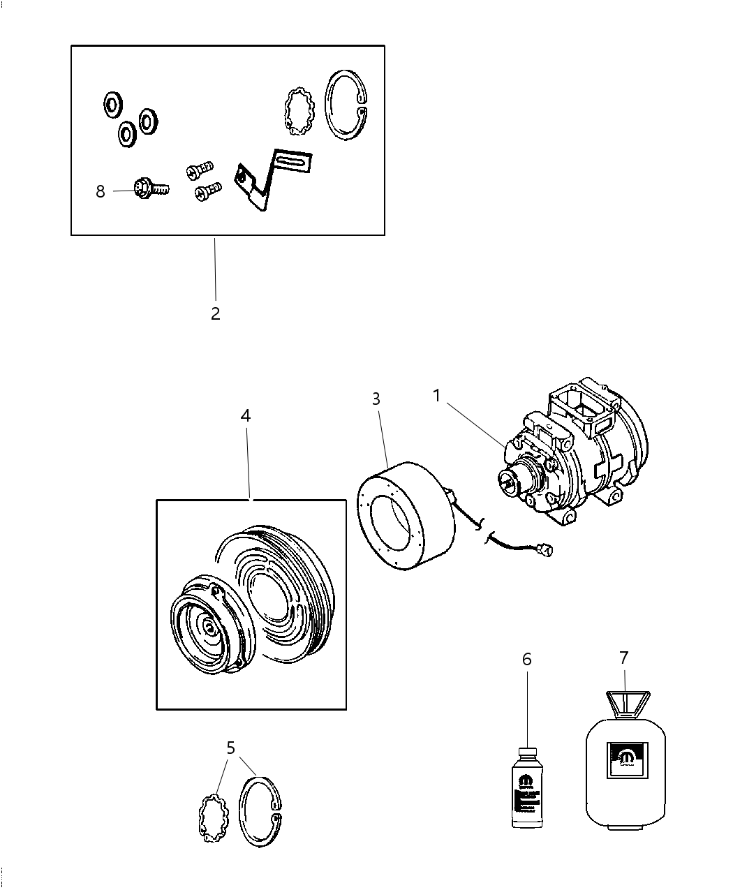 Mopar 5165735AA PULLEY-A/C Compressor