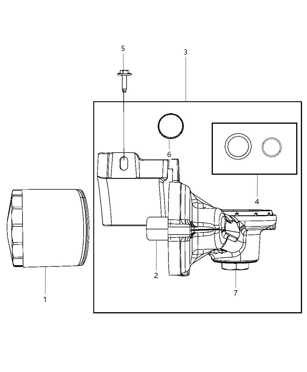 Mopar 4892314AA Adapter-Oil Filter