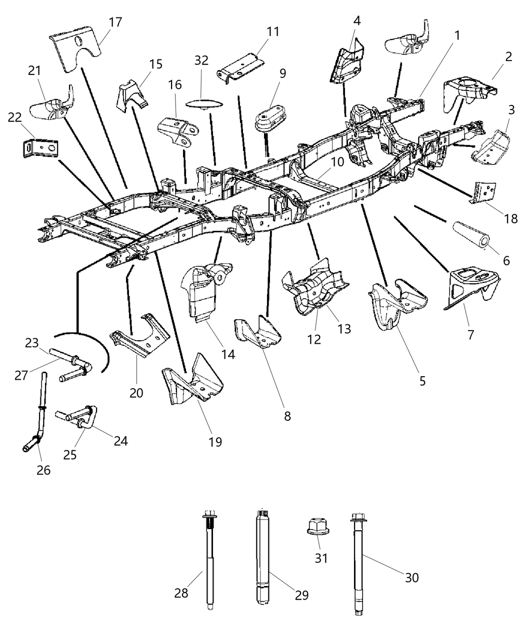 Mopar 52014331AD Frame-Chassis