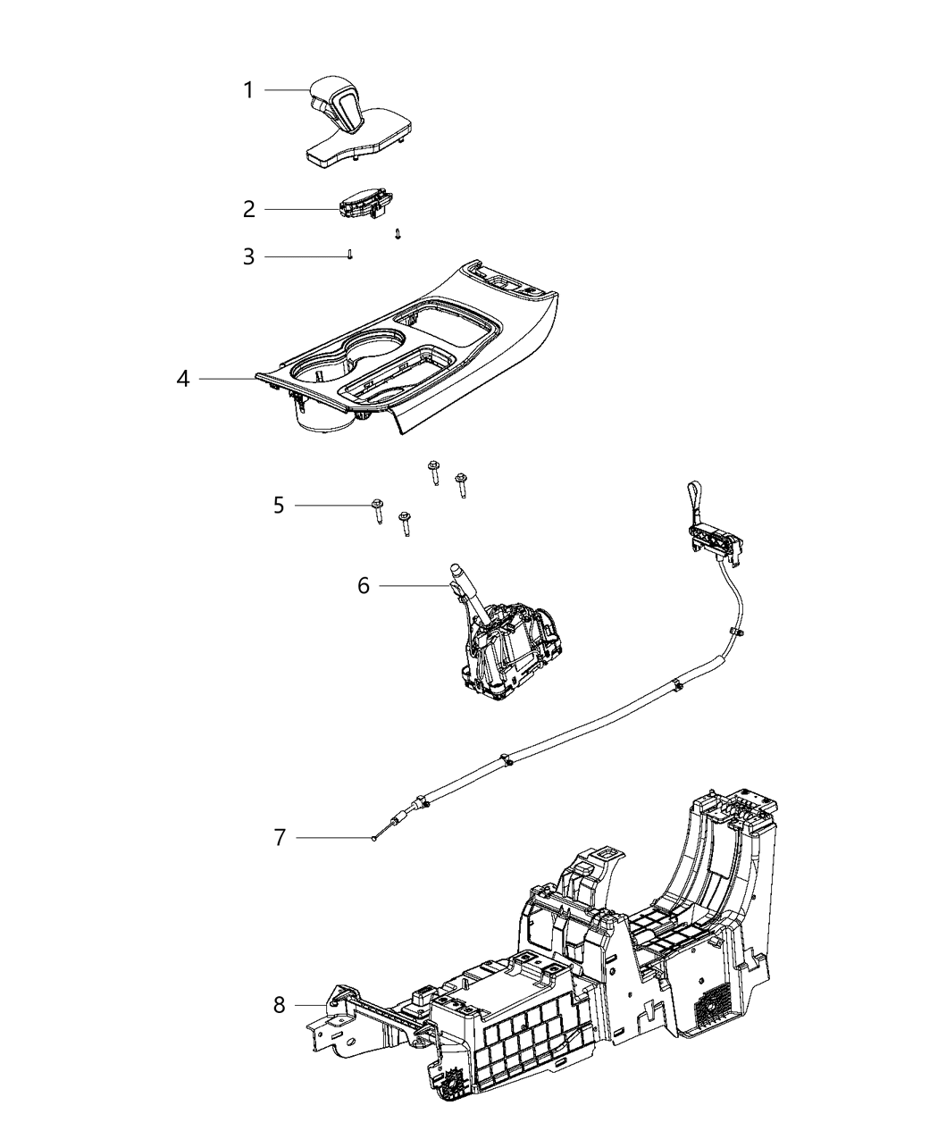 Mopar 6FE052U5AA Bezel-Gear Shift Indicator