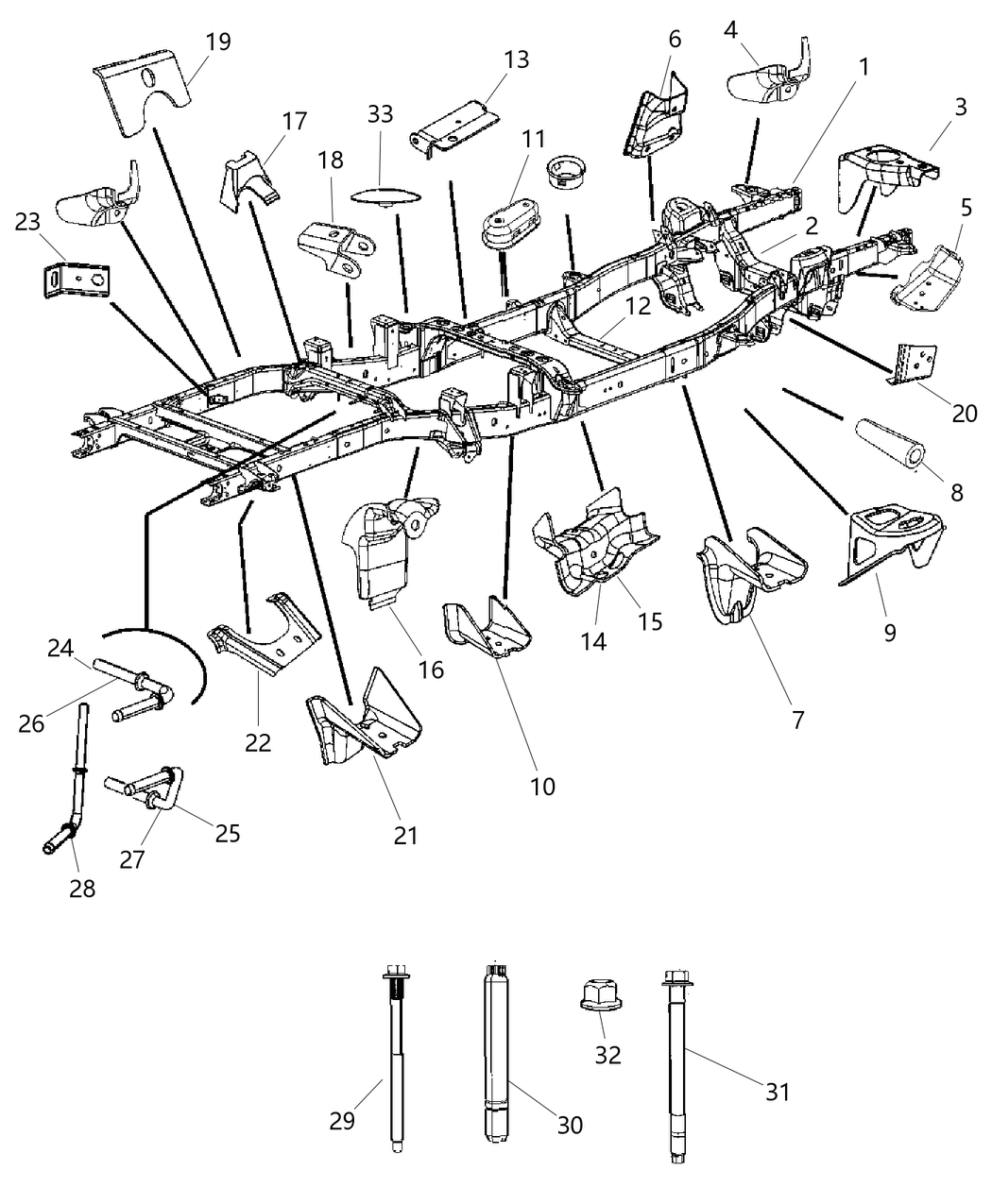 Mopar 55398819AD Frame-Chassis