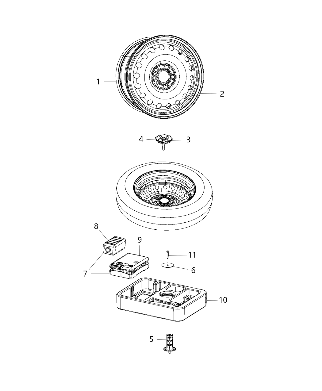 Mopar 4726588AB Tray-INFLATOR Kit