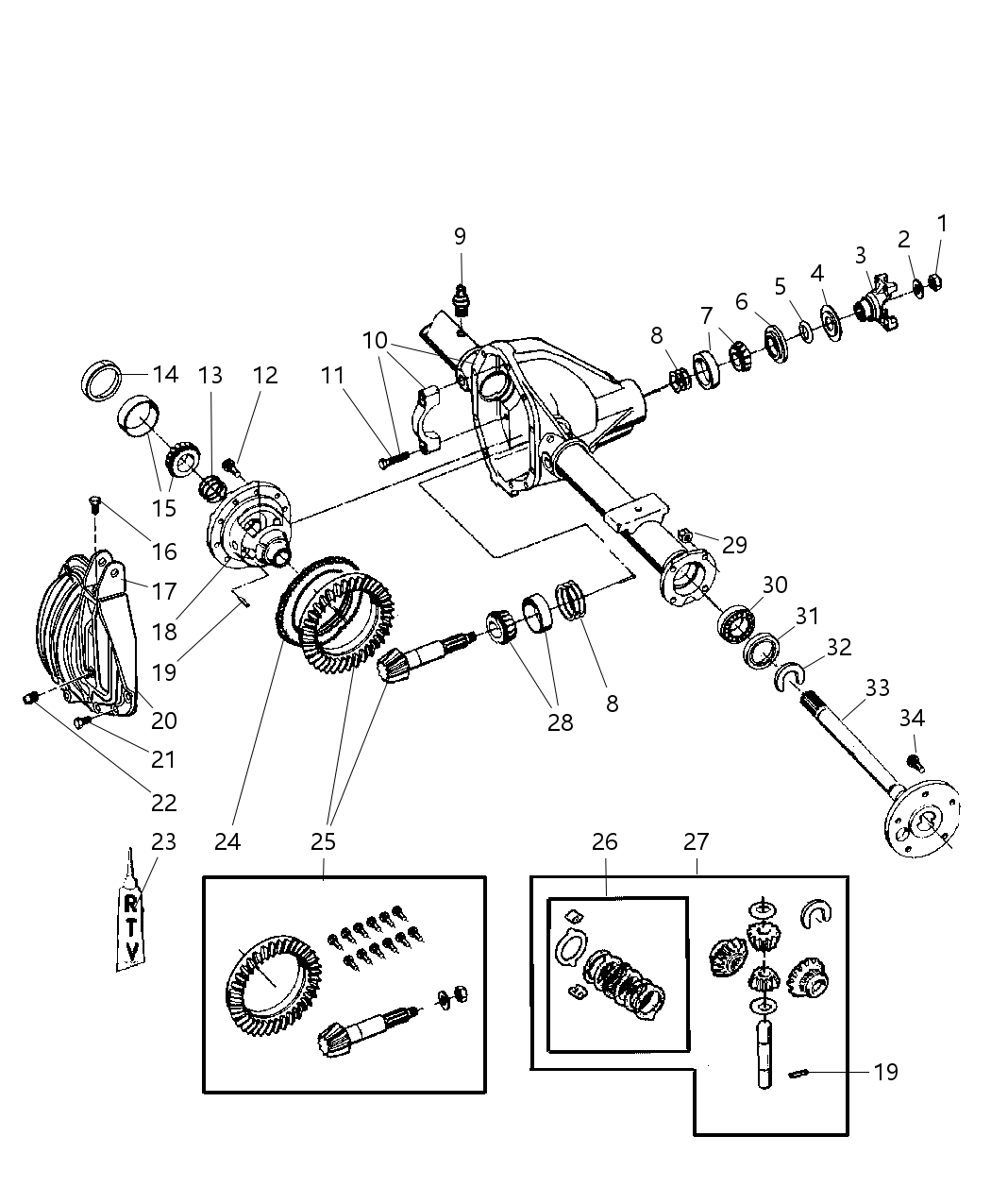 Mopar 5137576AA Gear Kit-Ring And PINION