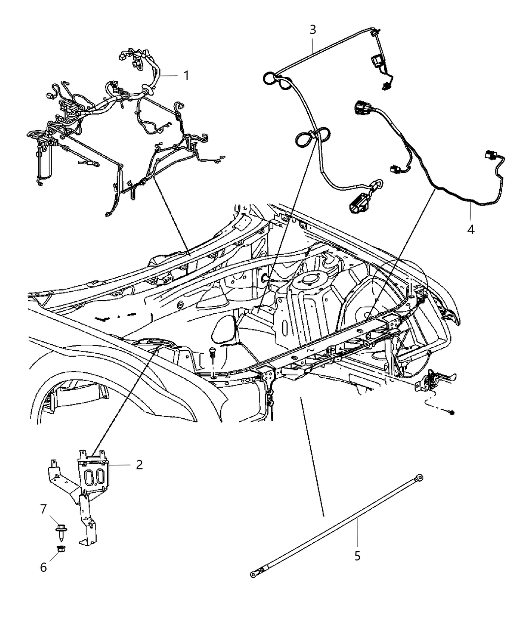 Mopar 68057690AC Wiring-HEADLAMP To Dash