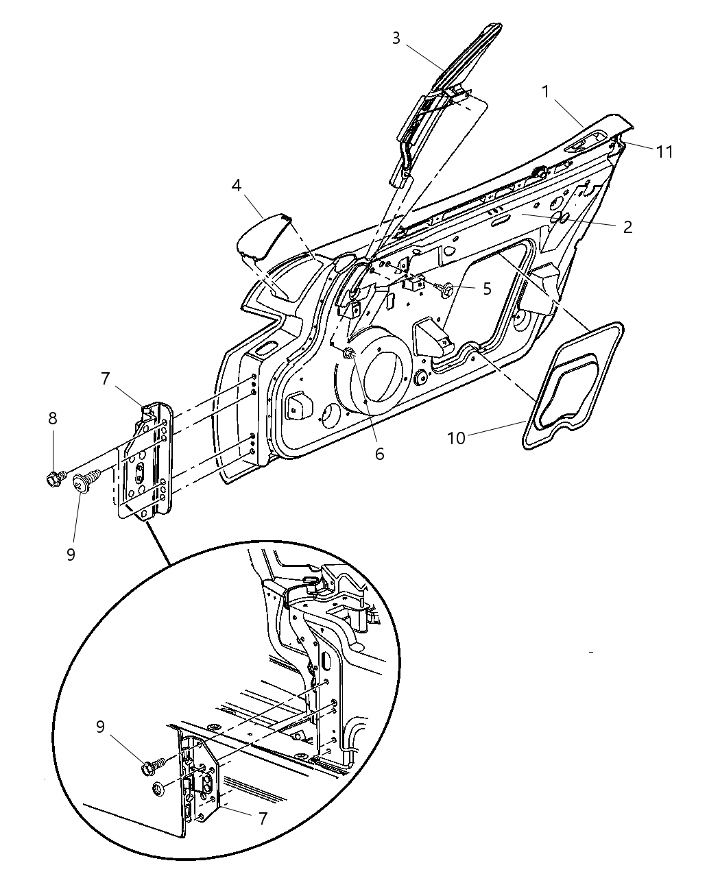 Mopar 5029713AA REINFMNT-Door Inner