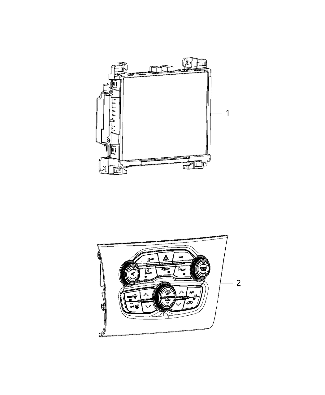 Mopar 68293637AC Stack-Vehicle Feature Controls