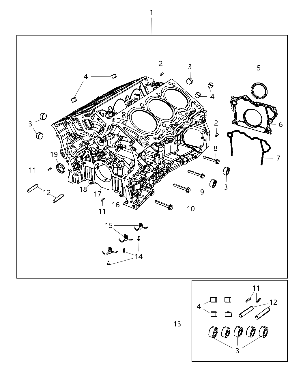 Mopar 68193836AA Engine-Short Block