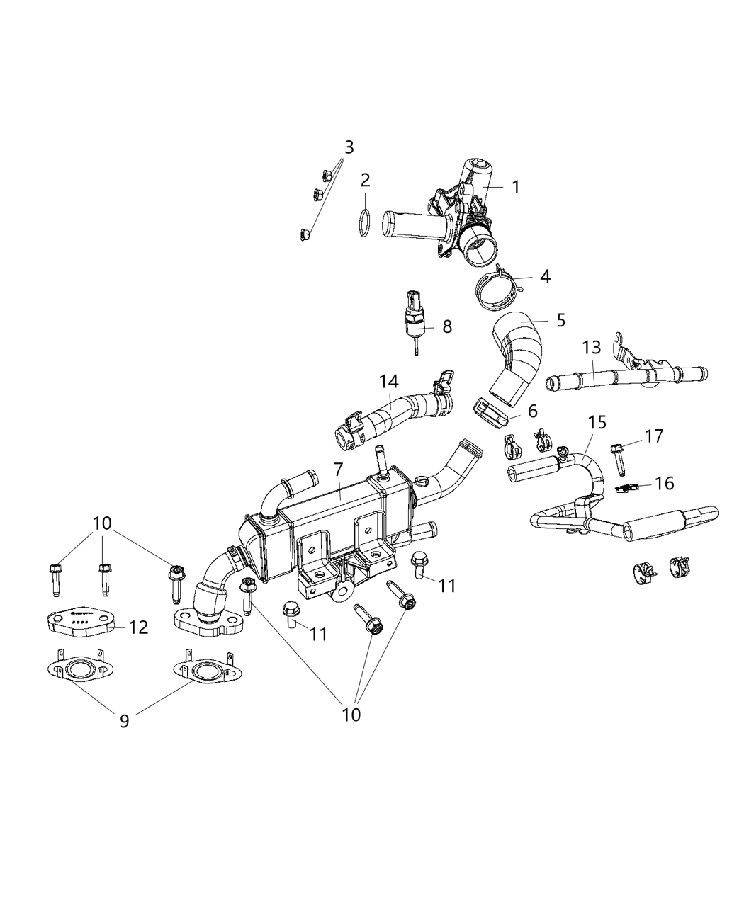 Mopar 4893957AC Hose-EGR Cooler