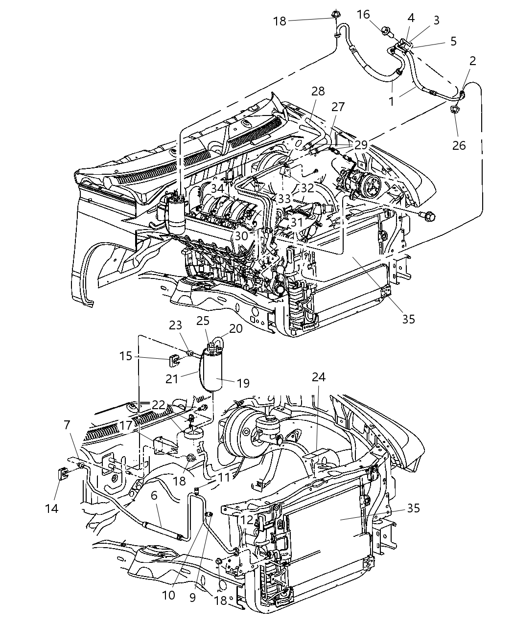 Mopar 5015883AA Line-ACCUMULATOR Inlet