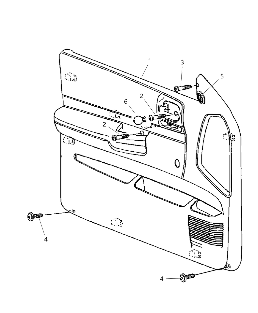 Mopar XX51WL5AA Panel-Front Door Trim