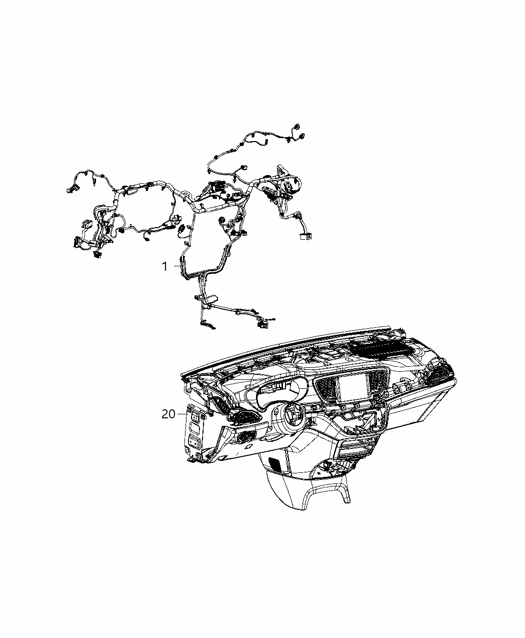 Mopar 68401499AB Wiring-Instrument Panel